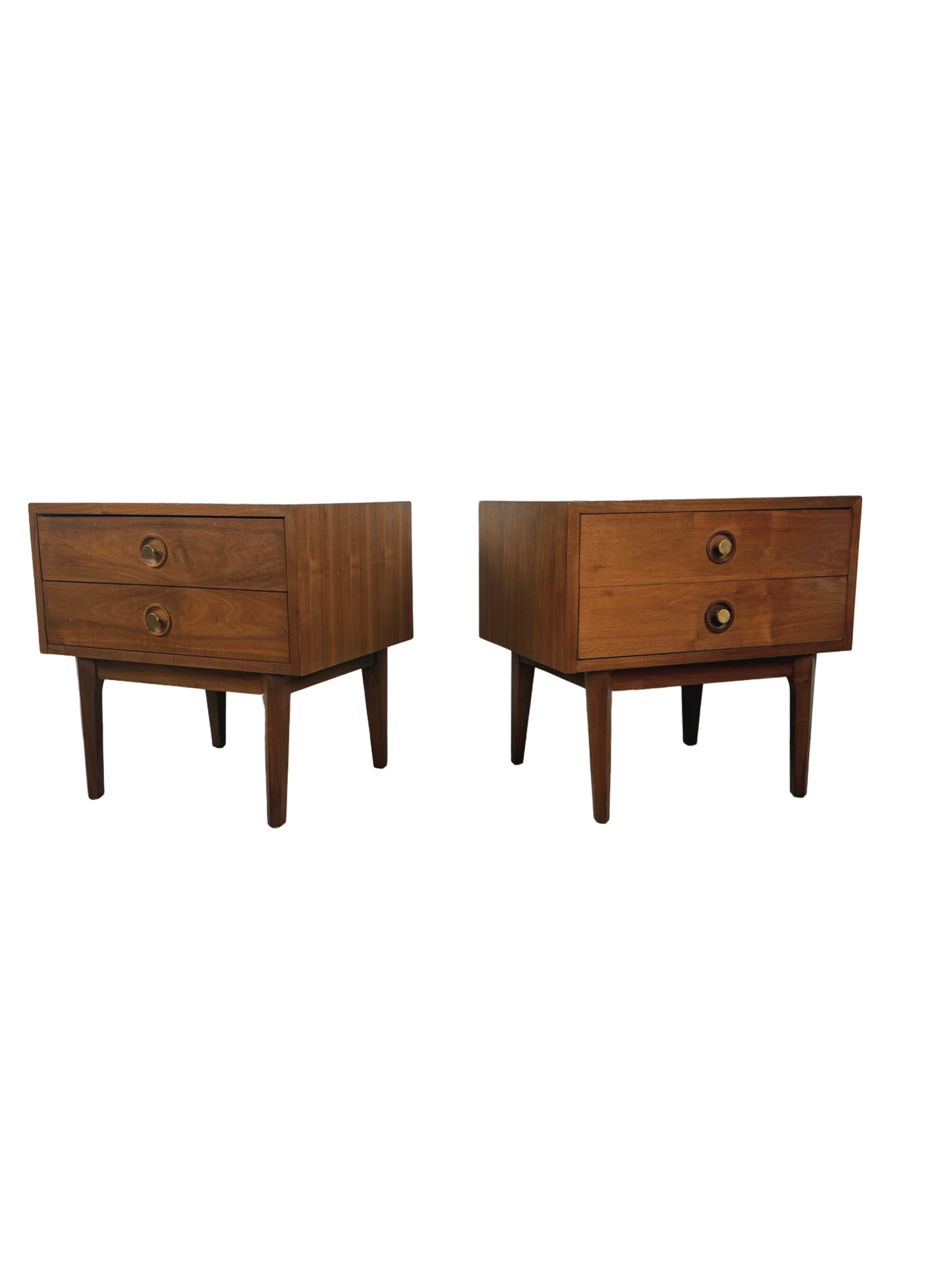 American of Martinsville Mid-Century Two-Drawer Nightstands – Pair