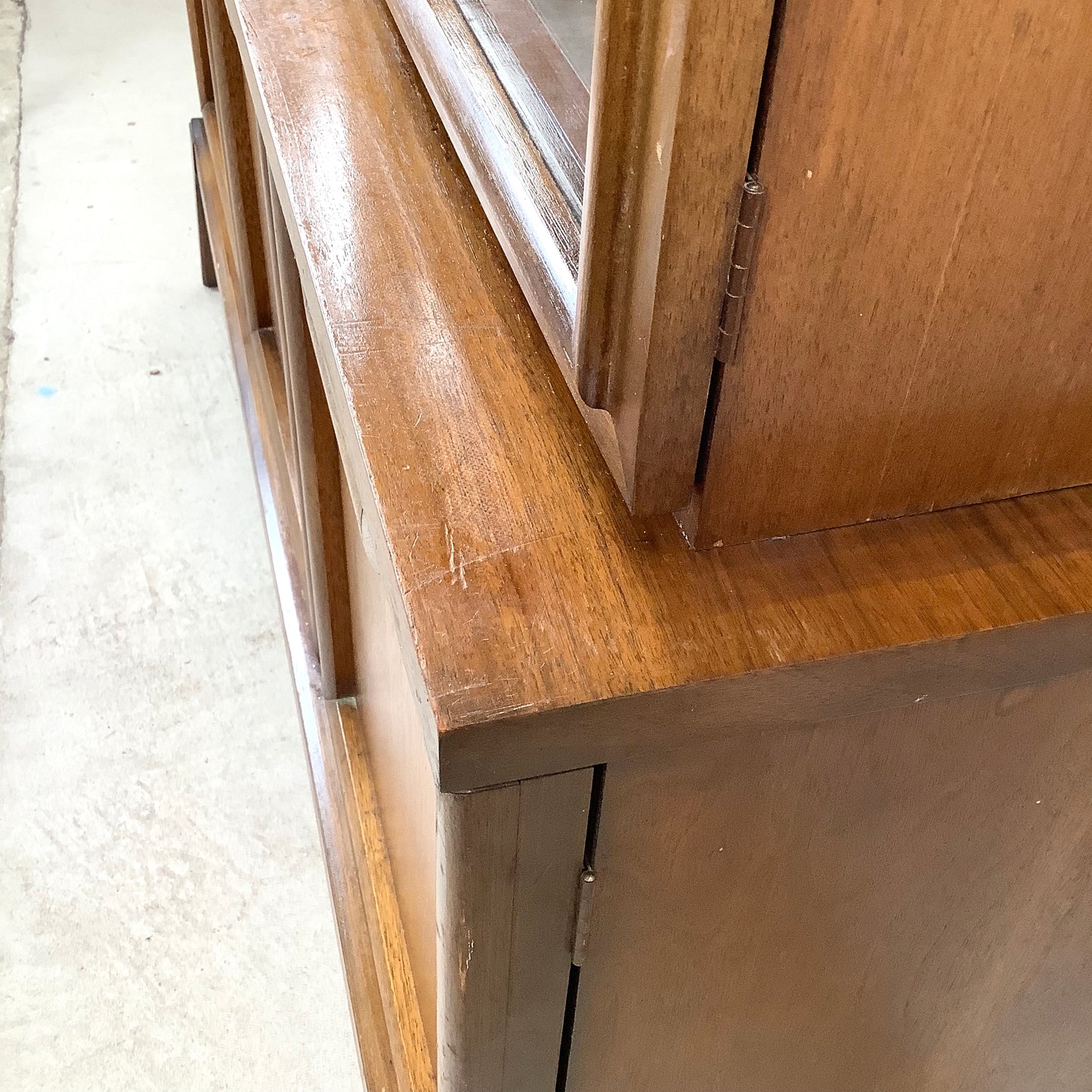 Mid-Century Credenza With Display Topper