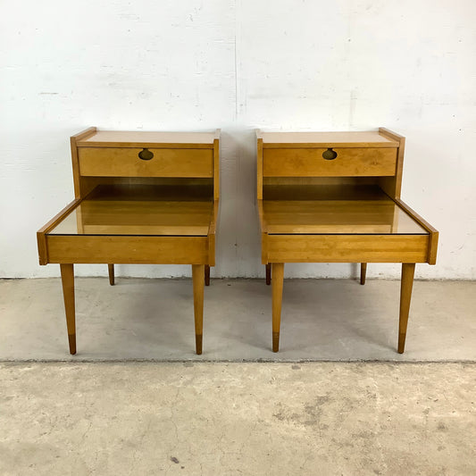 Mid-Century Two Tier Nightstands attr. Edmond Spence