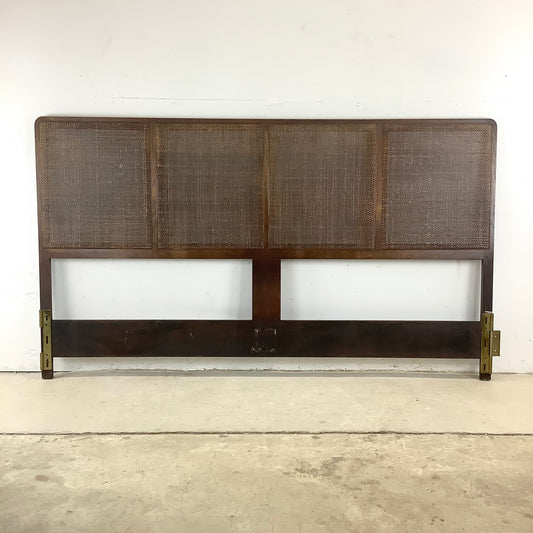 Mid-Century Cane Front Headboard- King Size