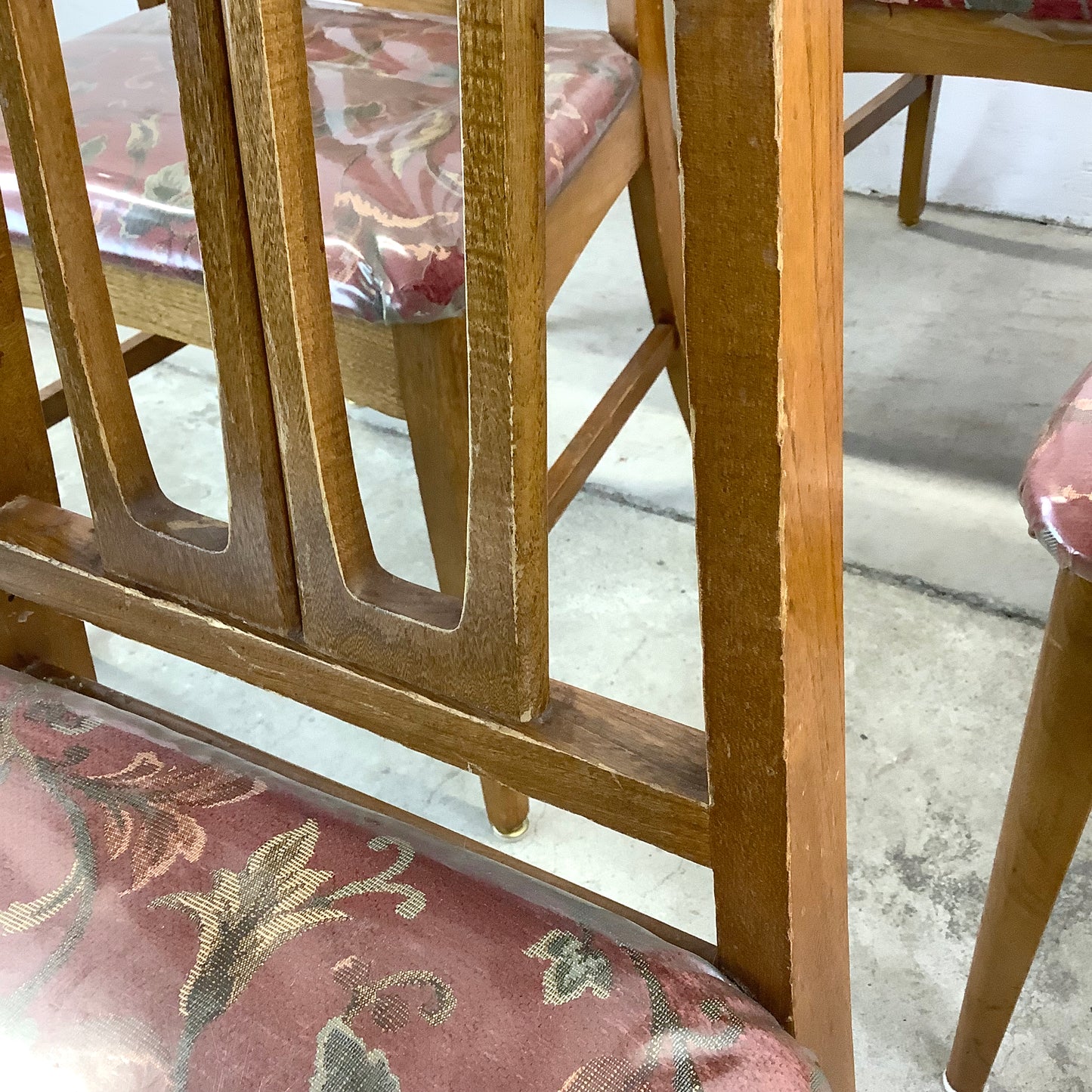 Young Manufacturing attributed Walnut Dining Chairs — A Set of Six