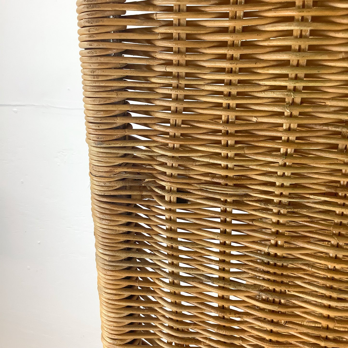 Pair Vintage Rattan Arched Bookcases