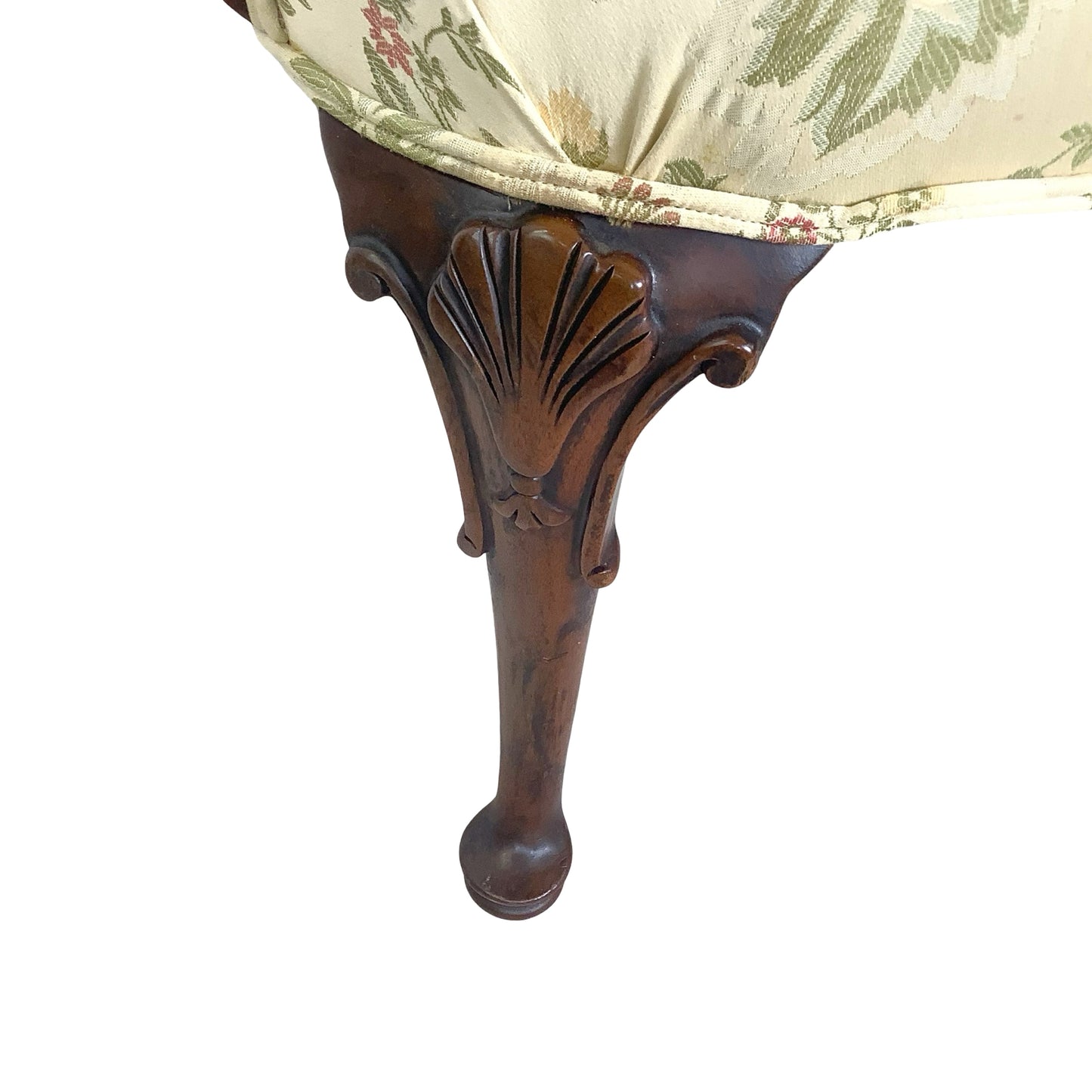 Vintage Pair of Georgian Revival Armchairs | Floral Upholstery | Set of 2