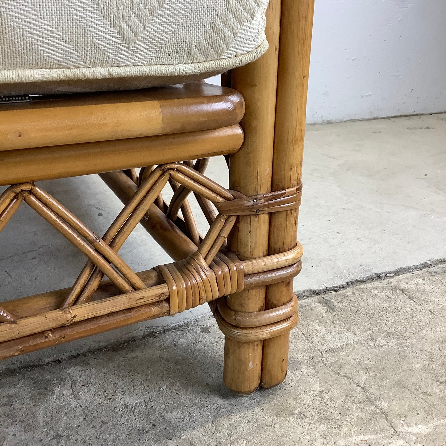 Vintage Ficks Reed Rattan Loveseat