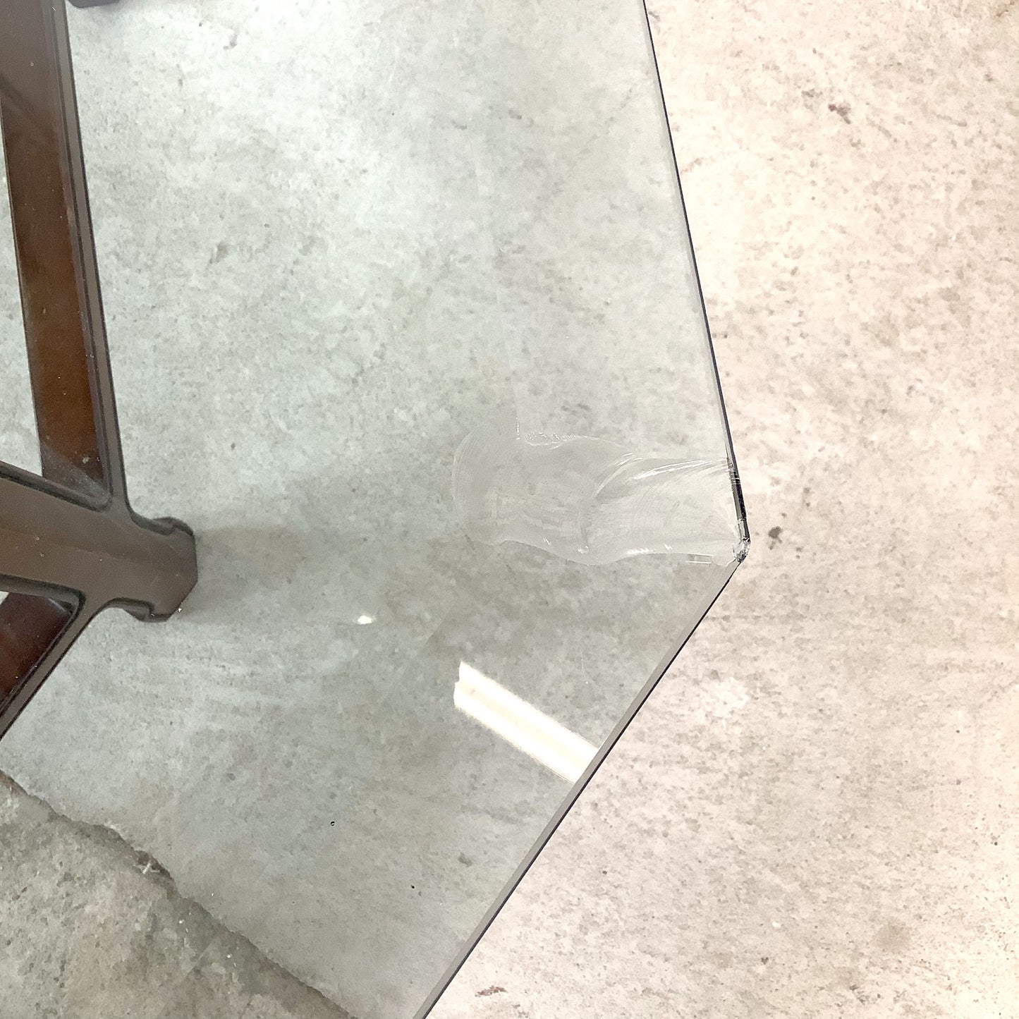 Vintage Modern Octagonal Glass Coffee Table
