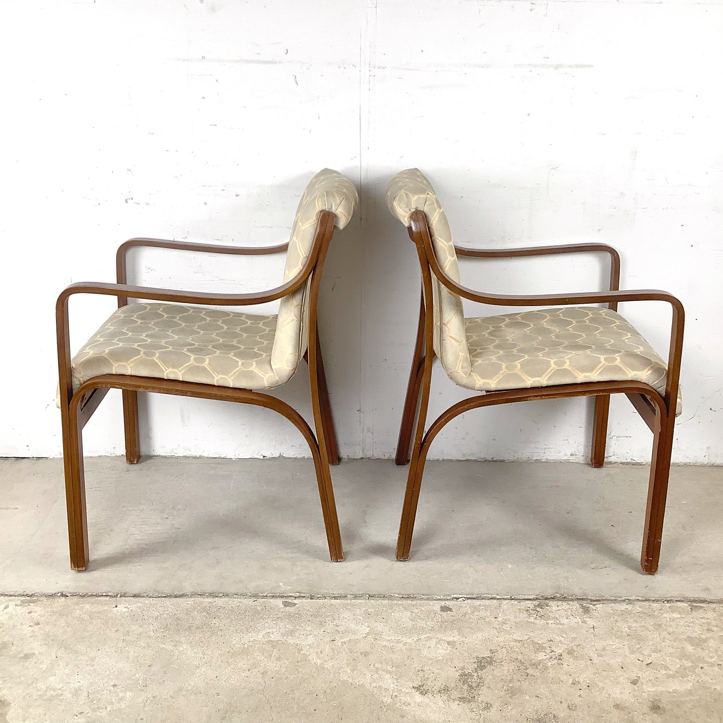 Pair of Vintage Bentwood Lounge Armchairs — Mid-Century Modern, Thonet Style