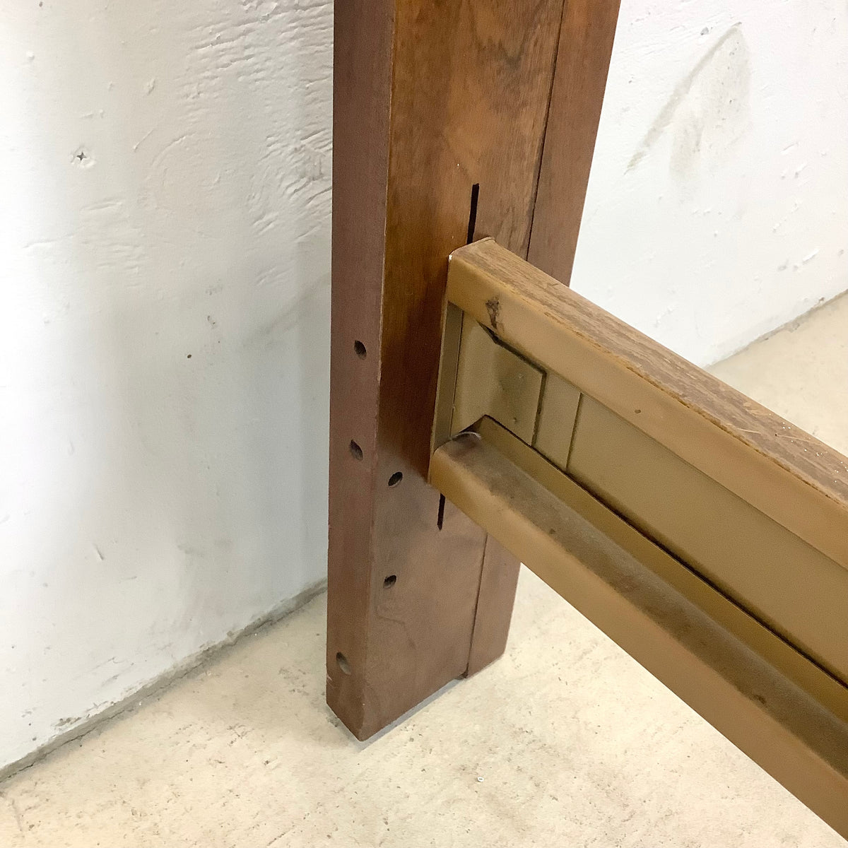Vintage Walnut Mid-Century Modern Full Bed Frame