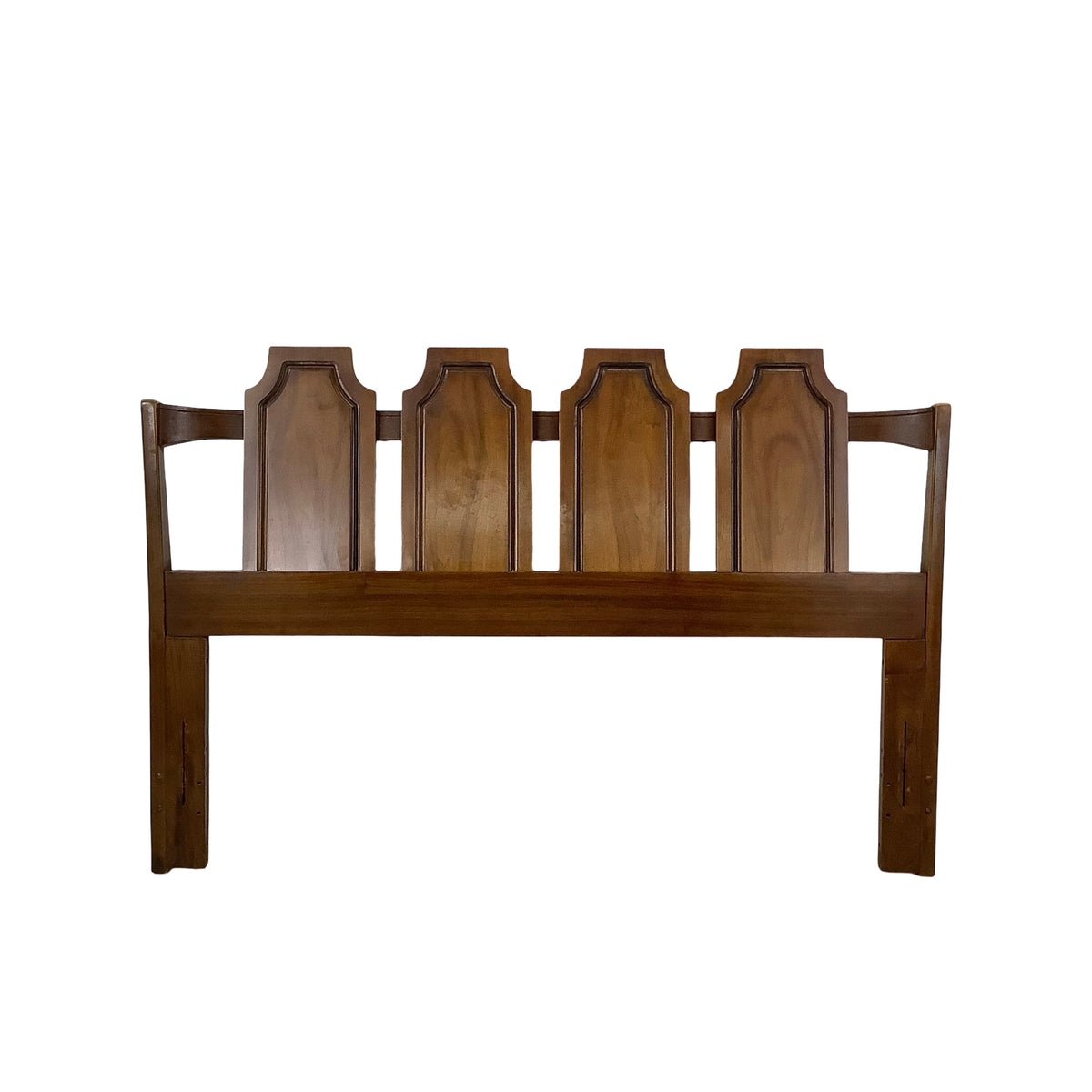 Vintage Walnut Mid-Century Modern Full Bed Frame