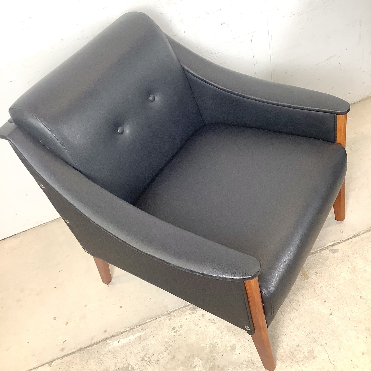 Pair Modern Gio Ponti Style Armchairs