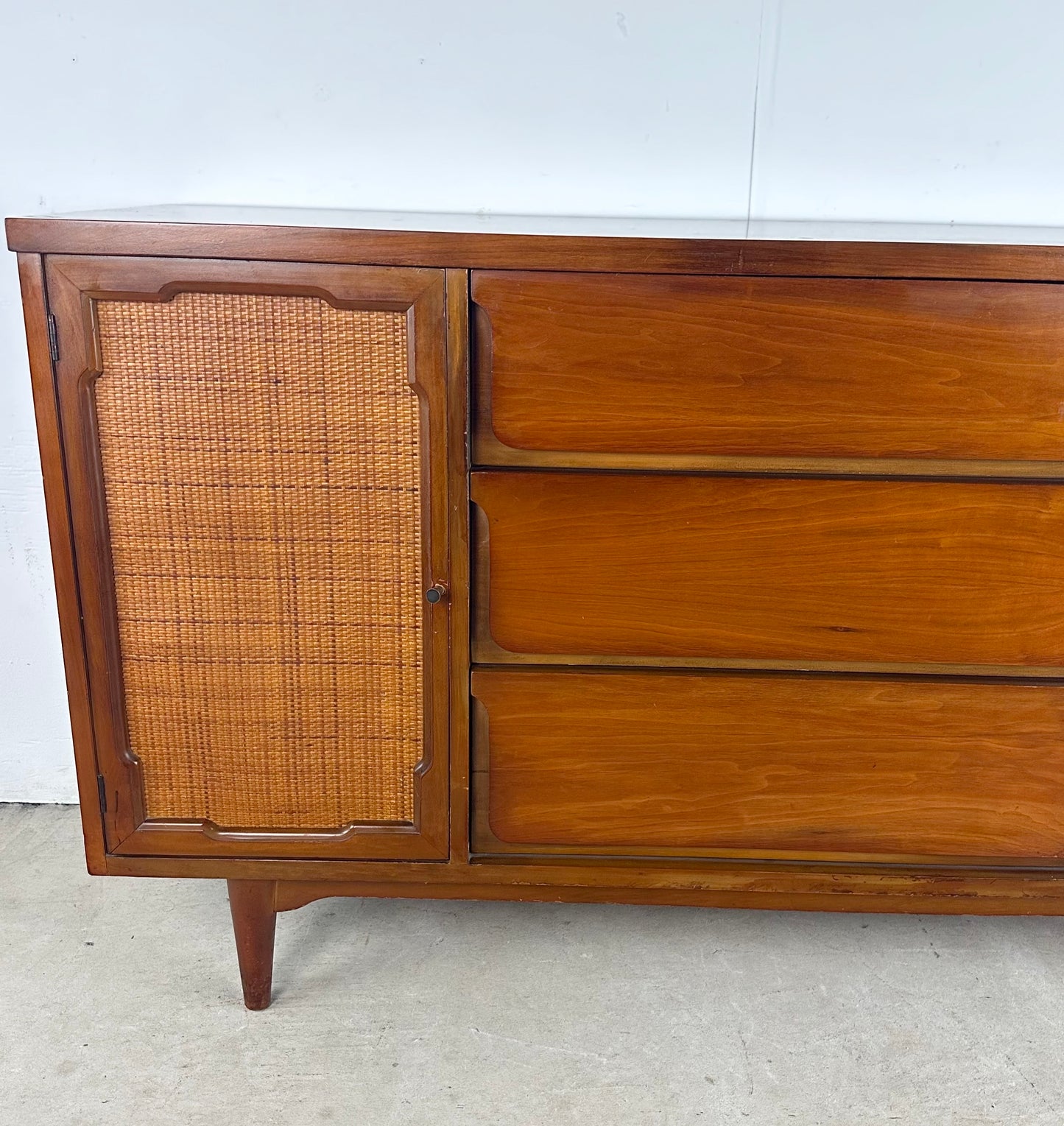 Mid-Century Sideboard With Cane Front Doors