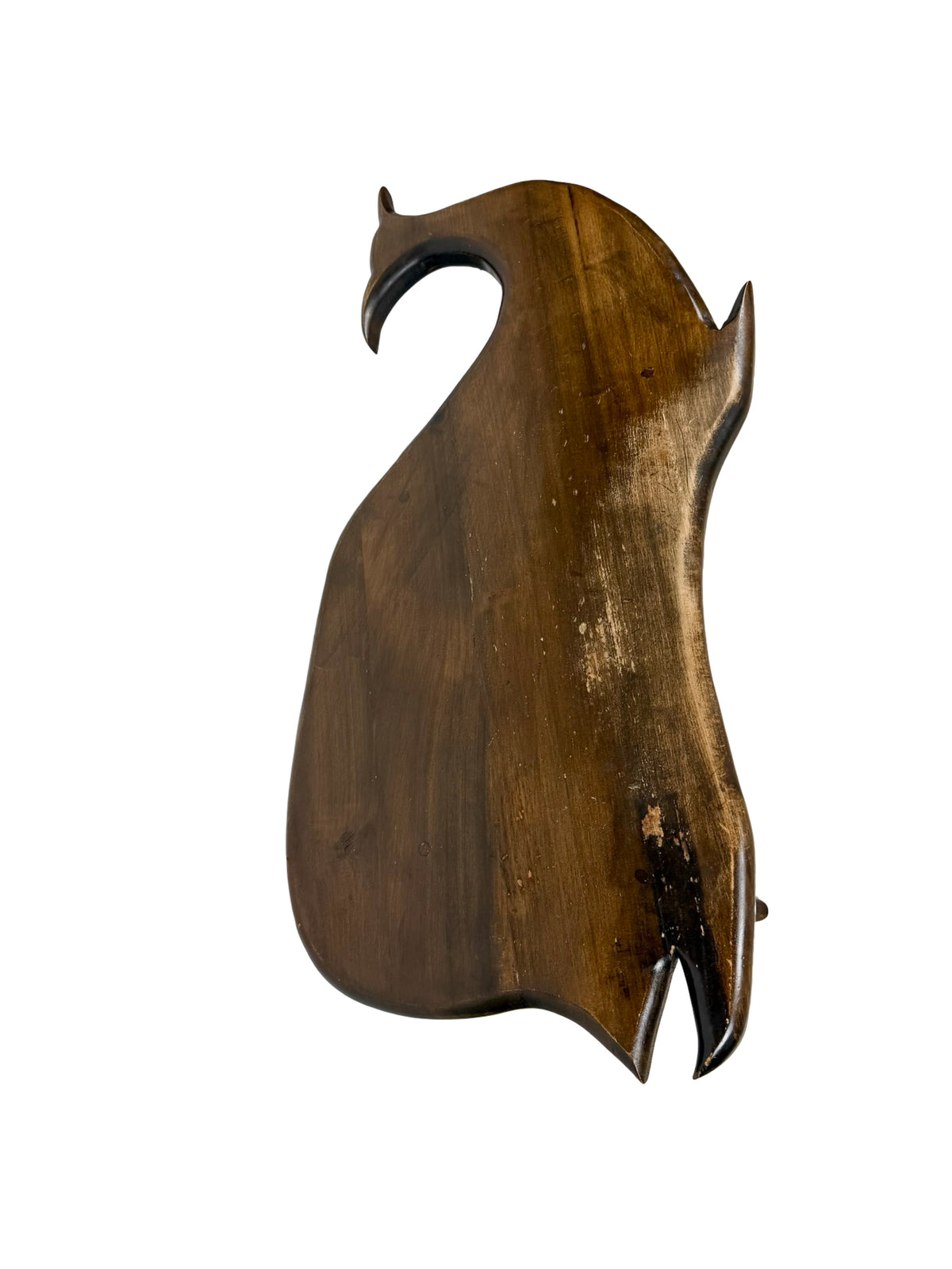 Vintage Folk Art Wooden Whale Shaped Coffee Table