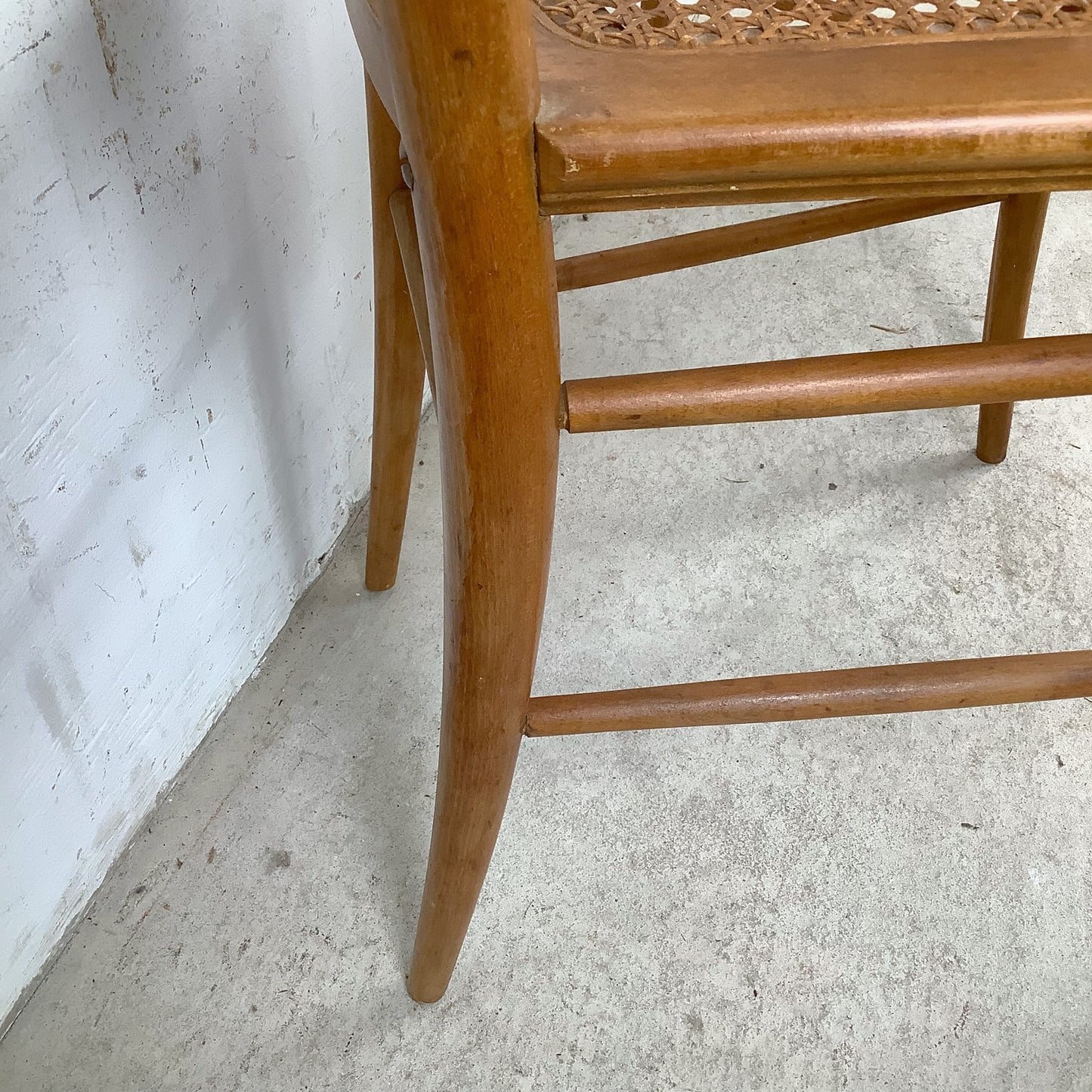 Antique Ribbon & Garland Caned Seat Side Chairs – Pair
