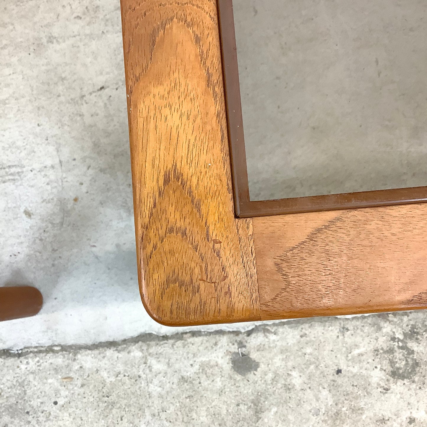 Danish Modern Teak End Tables With Smoked Glass- Pair