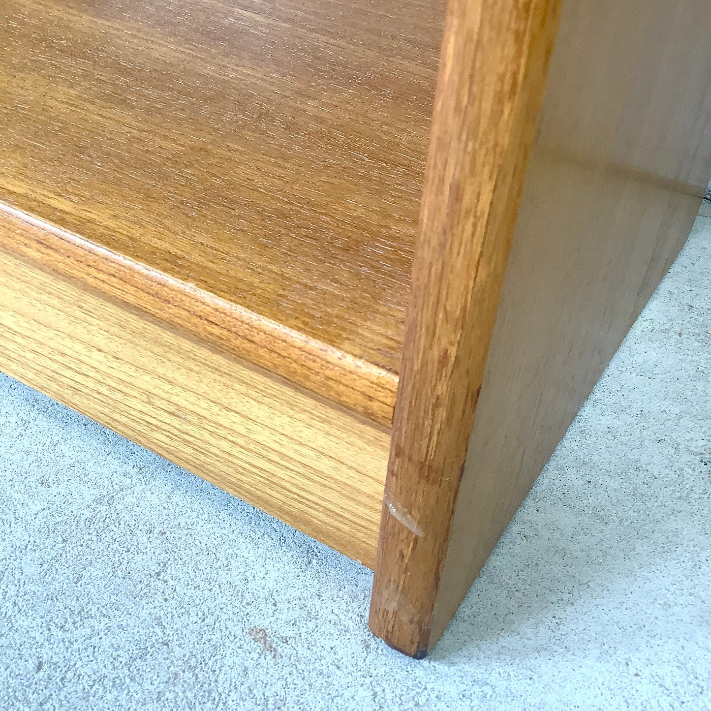 Vintage Scandinavian Modern Teak Open Bookcase