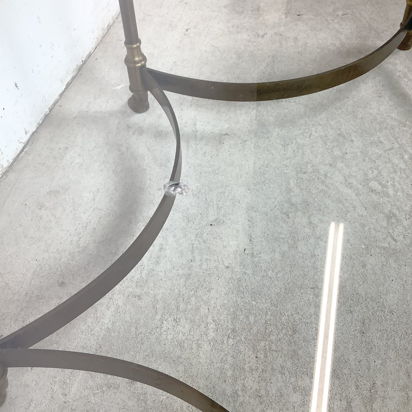 Vintage Brass Hexagonal Glass Coffee Table in the Style of La Barge
