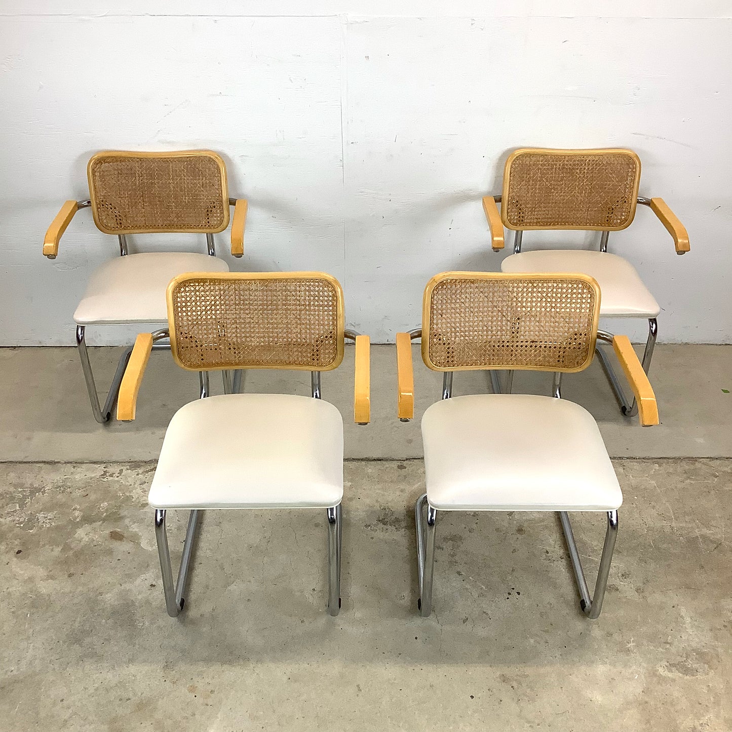 Vintage Modern Cesca Style Armchairs- set 4