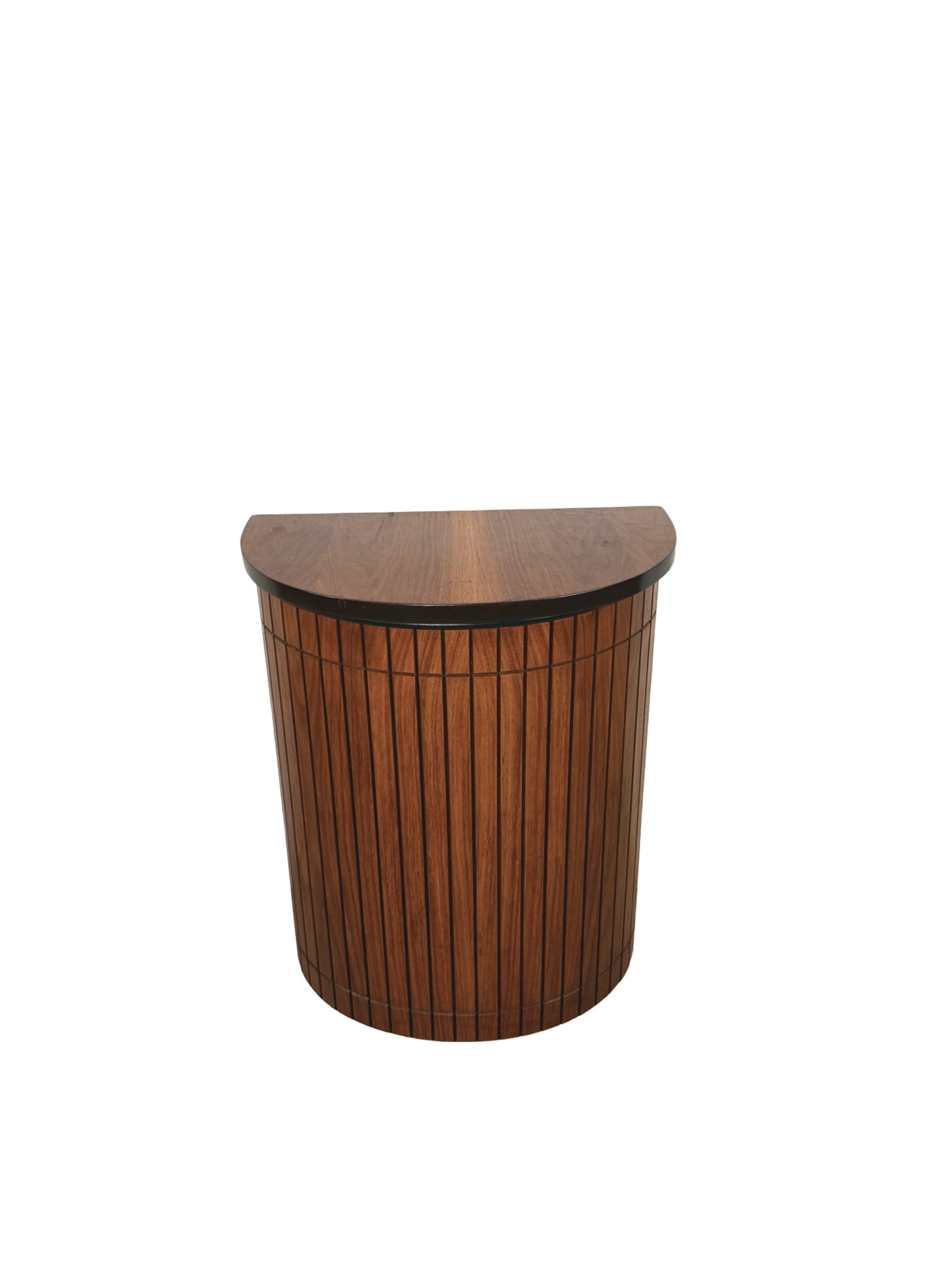 Vintage Mid-Century Slatted Wood Hamper