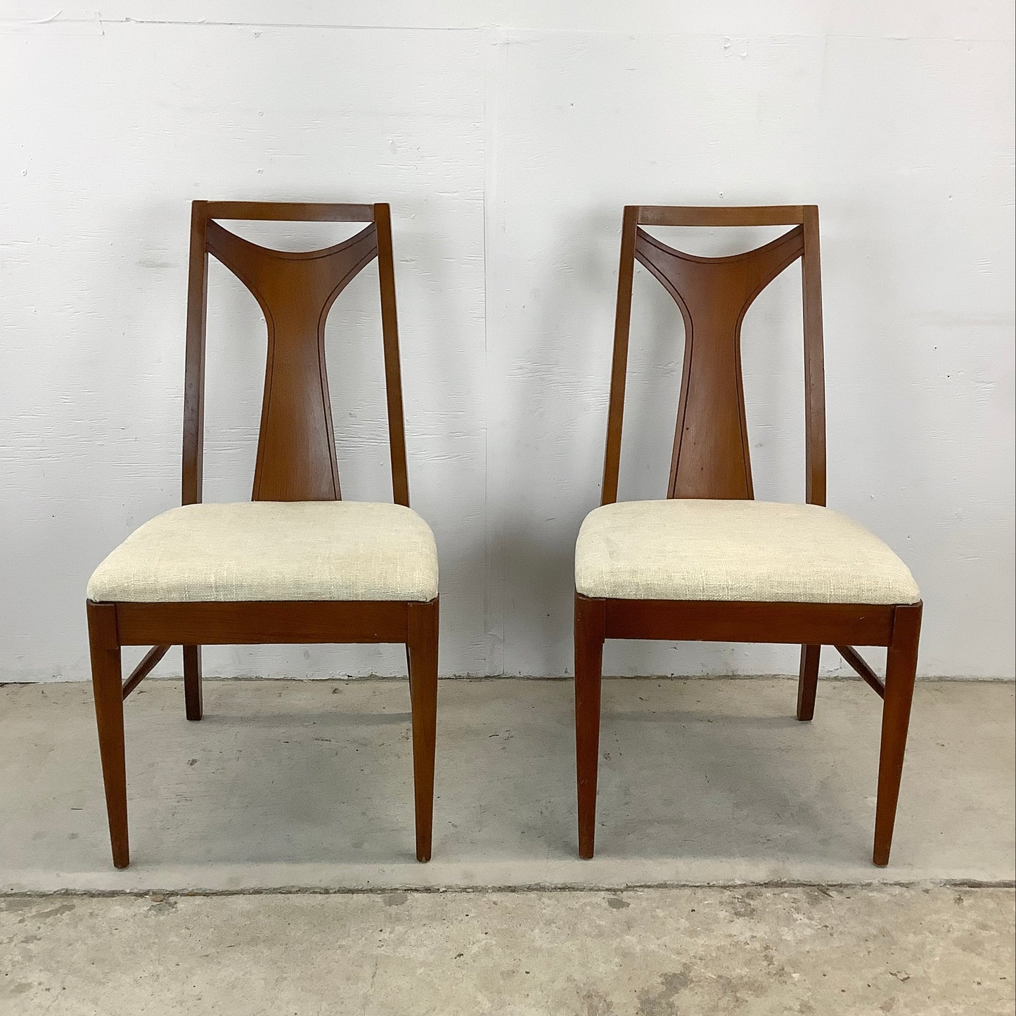 Mid-Century Walnut Dining Chairs- Six