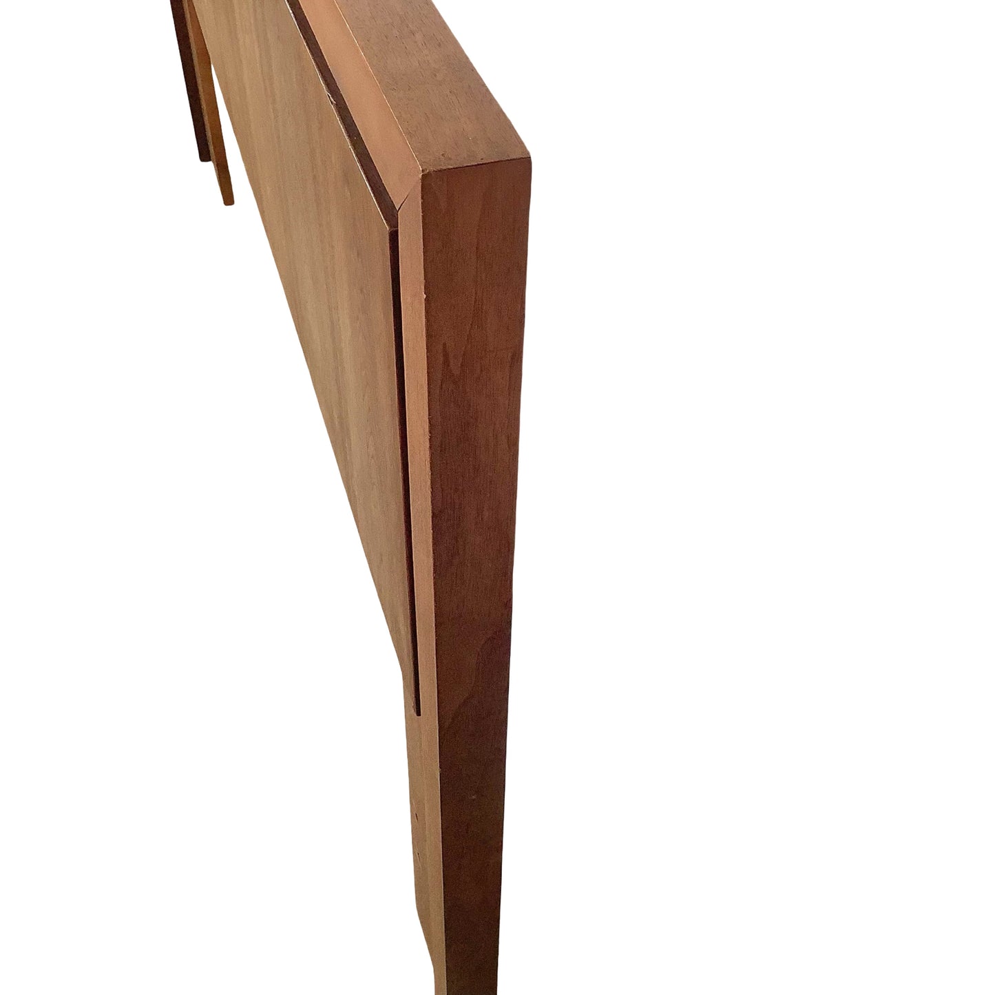 Mid-Century Modern Dillingham Walnut Headboard with Polished Chrome Accent Inlay