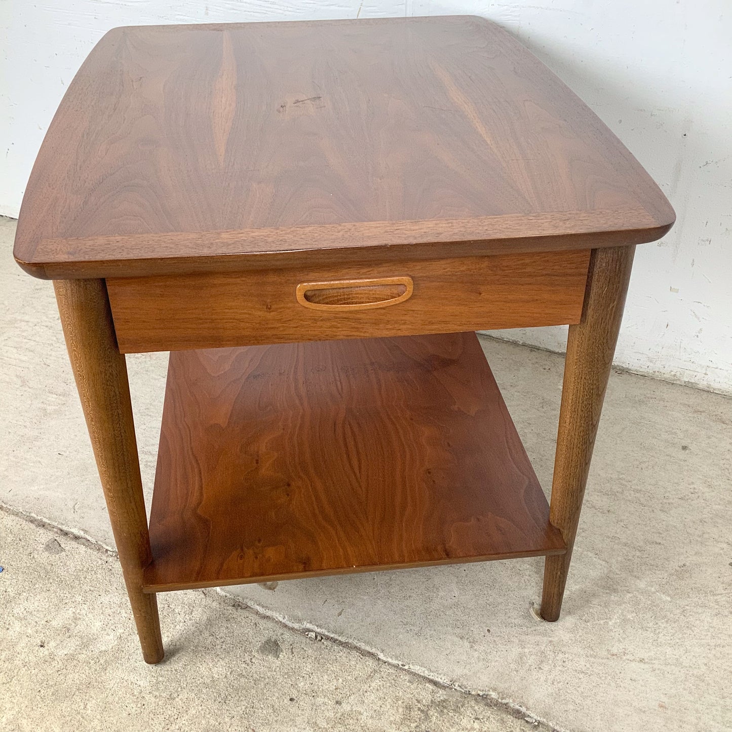 Lane Perception Walnut End Table | Two-Tier | 1960s