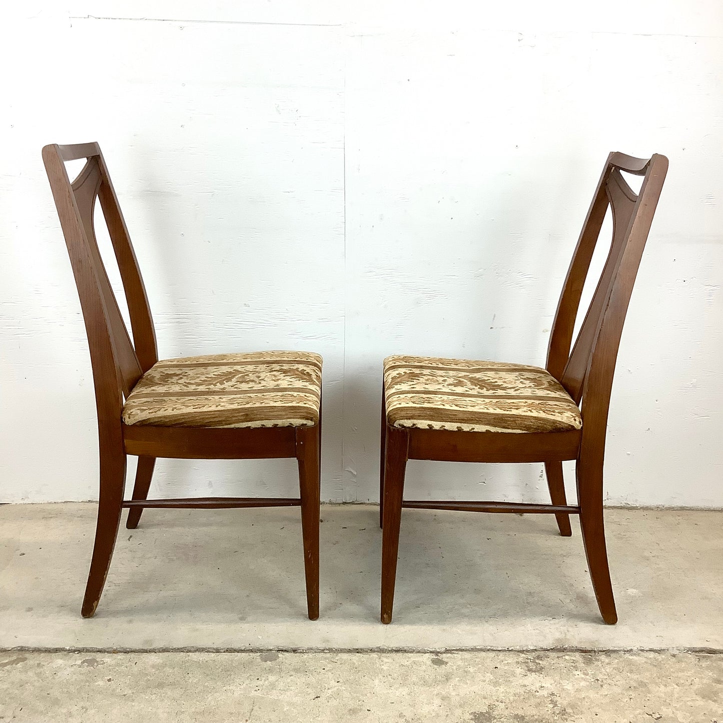 Mid-Century Walnut Dining Room Chairs- A Pair