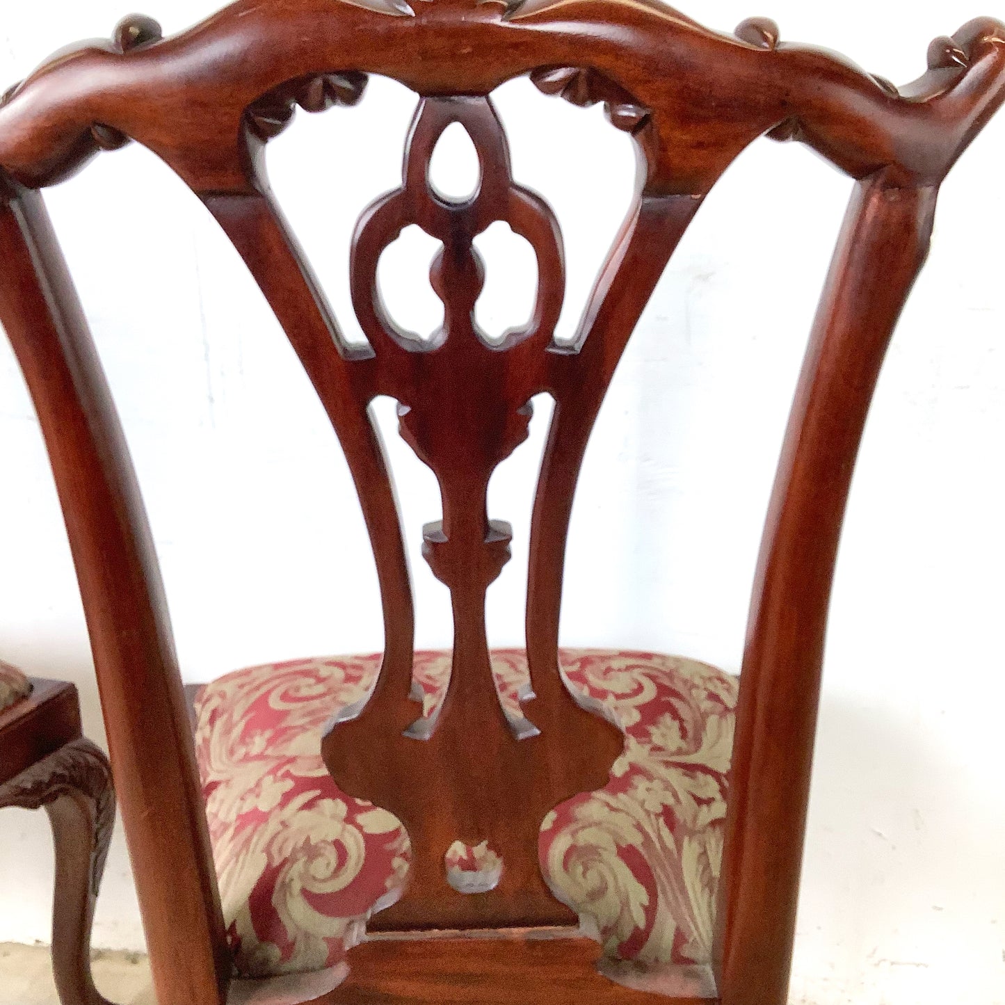Set of Six Chippendale Style Mahogany Dining Chairs | Carved Splat Backs | Ball-and-Claw Feet