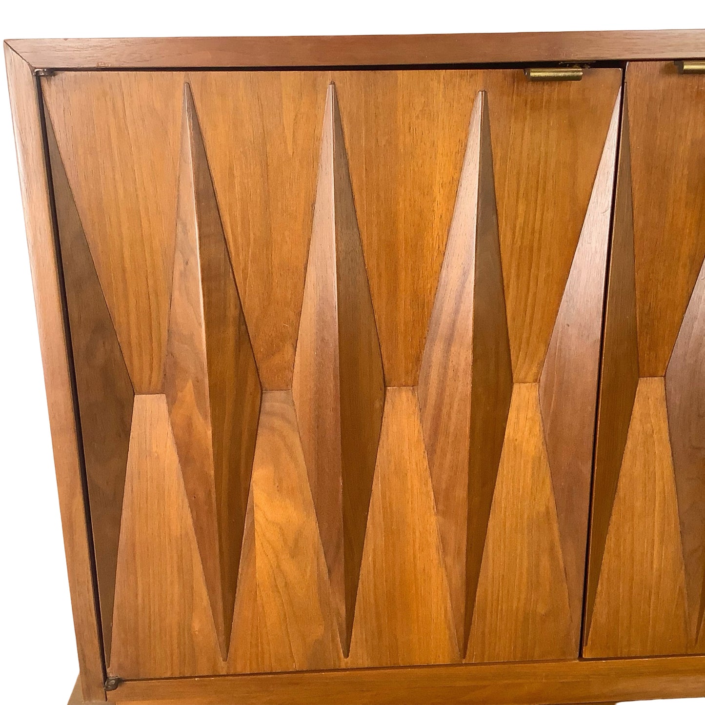 Merton Gershun for American of Martinsville "Harlequin" Walnut Mid-Century Modern Highboy Gentleman's Chest Dresser