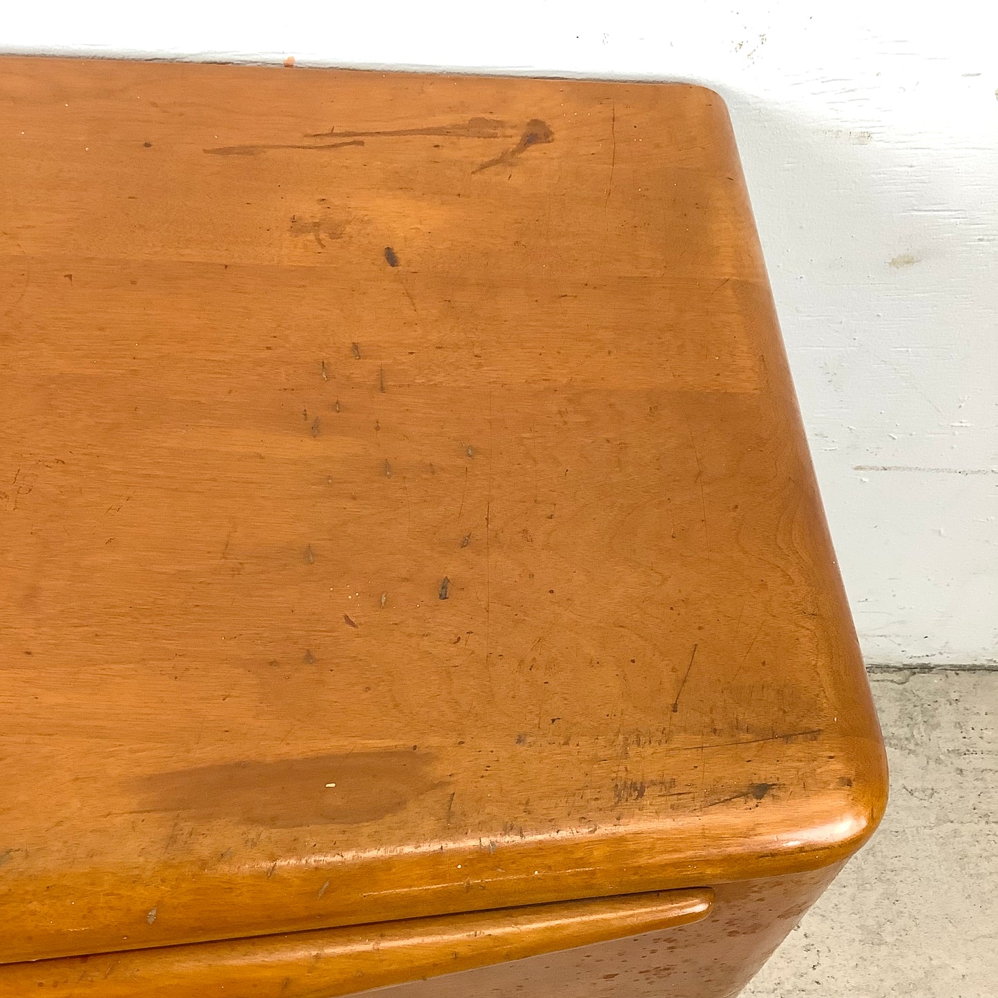 Vintage Three Drawer Bedside Dresser by Heywood Wakefield