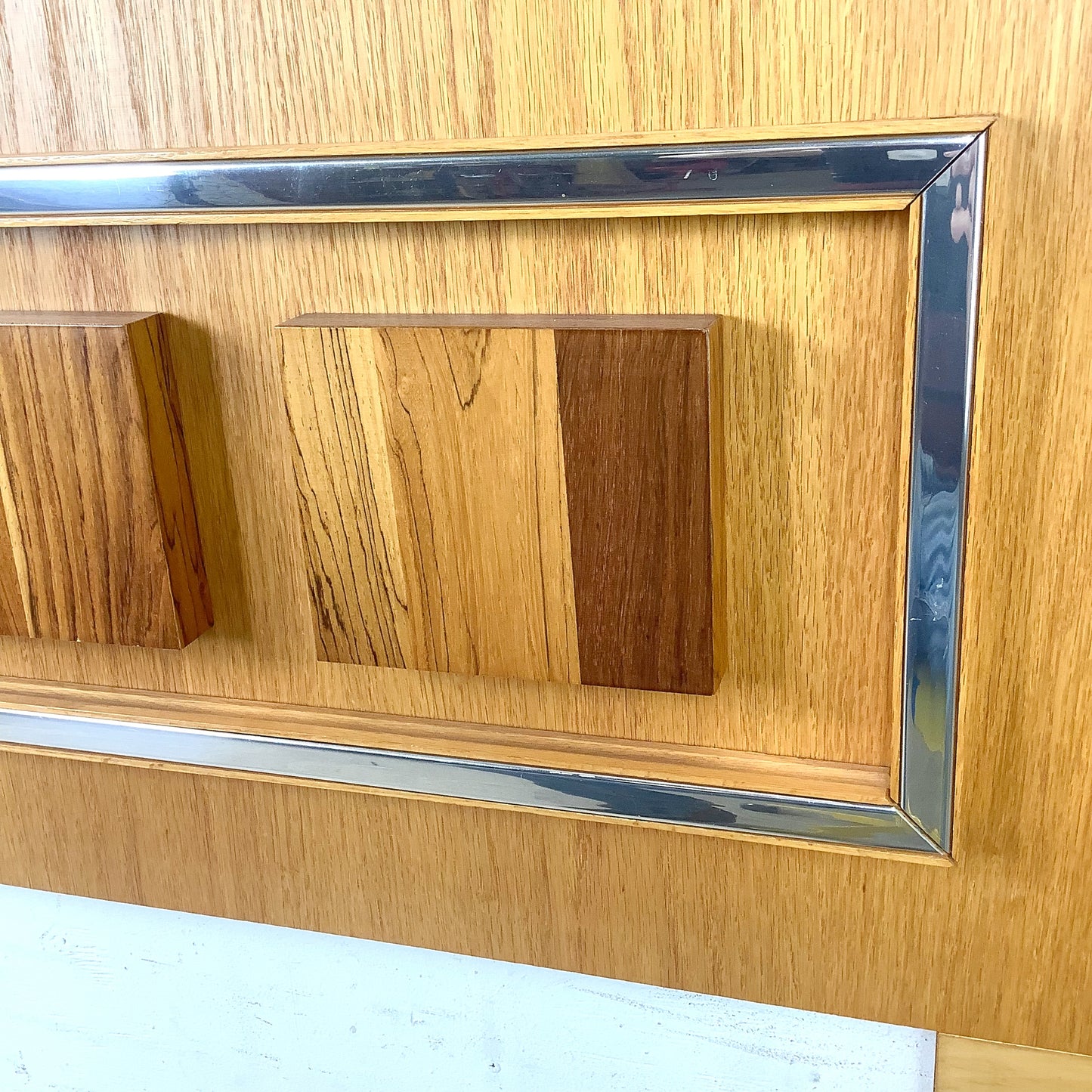 Tobago Furniture 1970s Mid-Century Modern Brutalist Queen Headboard