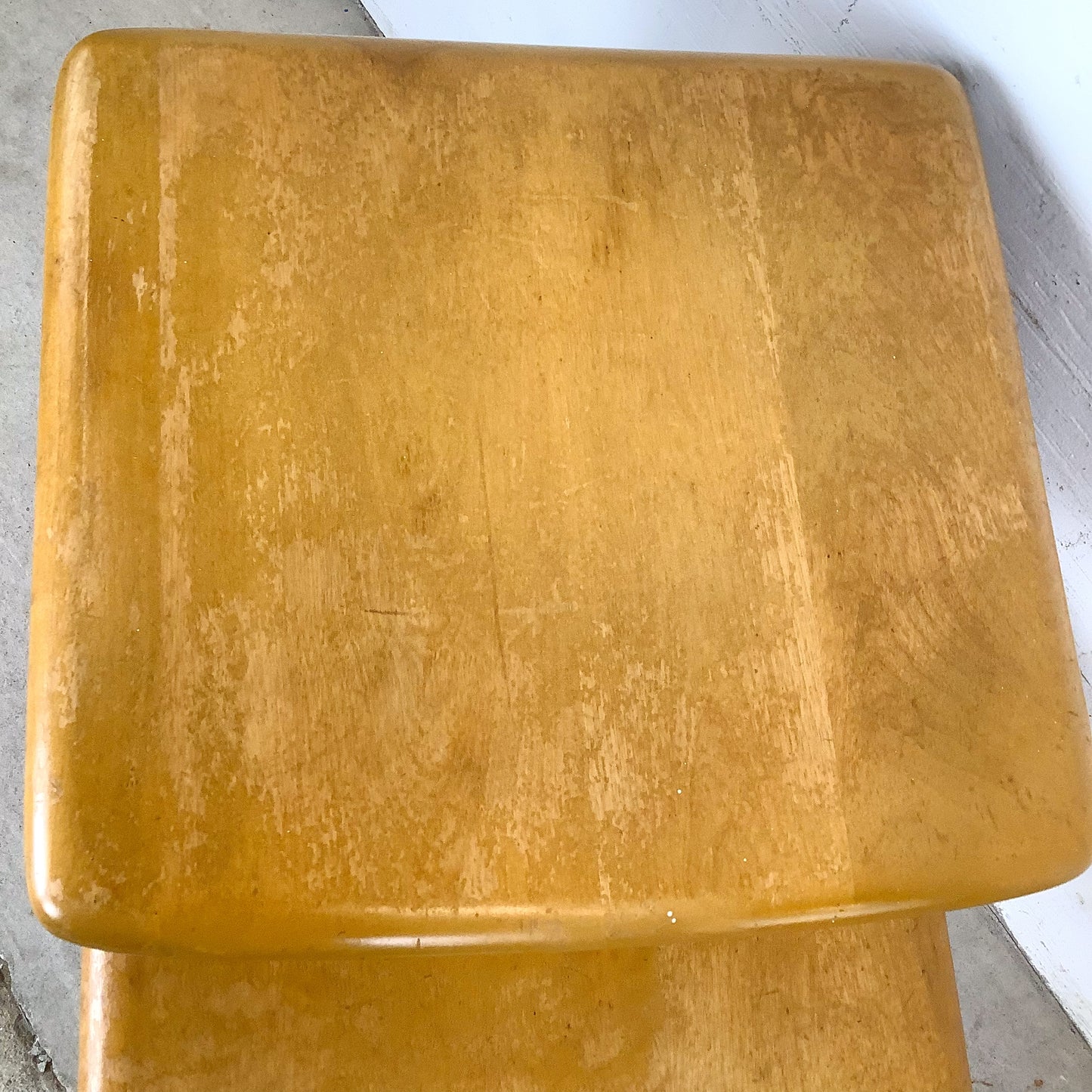 Vintage Heywood-Wakefield Birch Step End Table | Mid-Century Modern Two-Tier Side Table