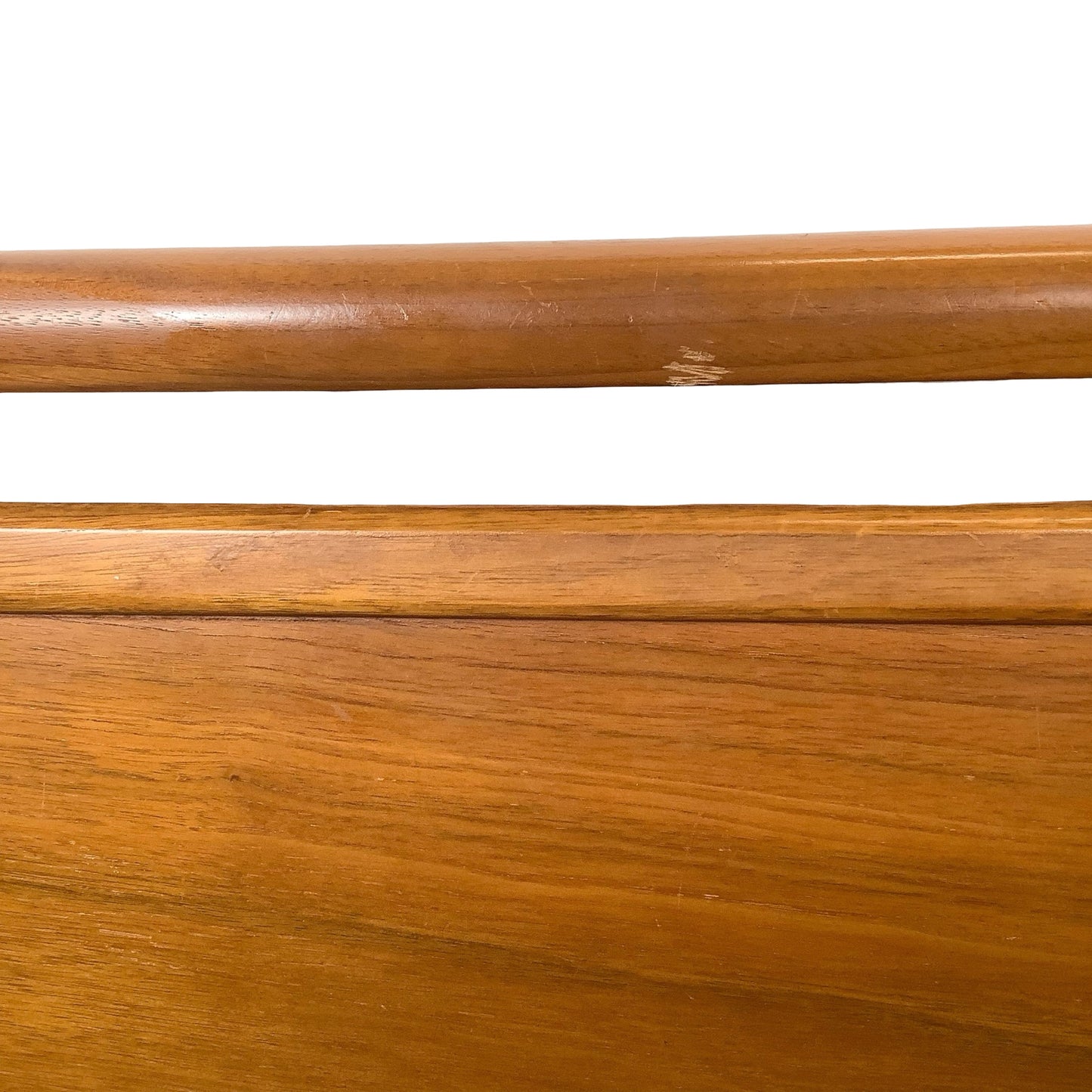 Mid-Century Modern Walnut Headboard | Vintage Full Size | Sculptural Cutout Detail