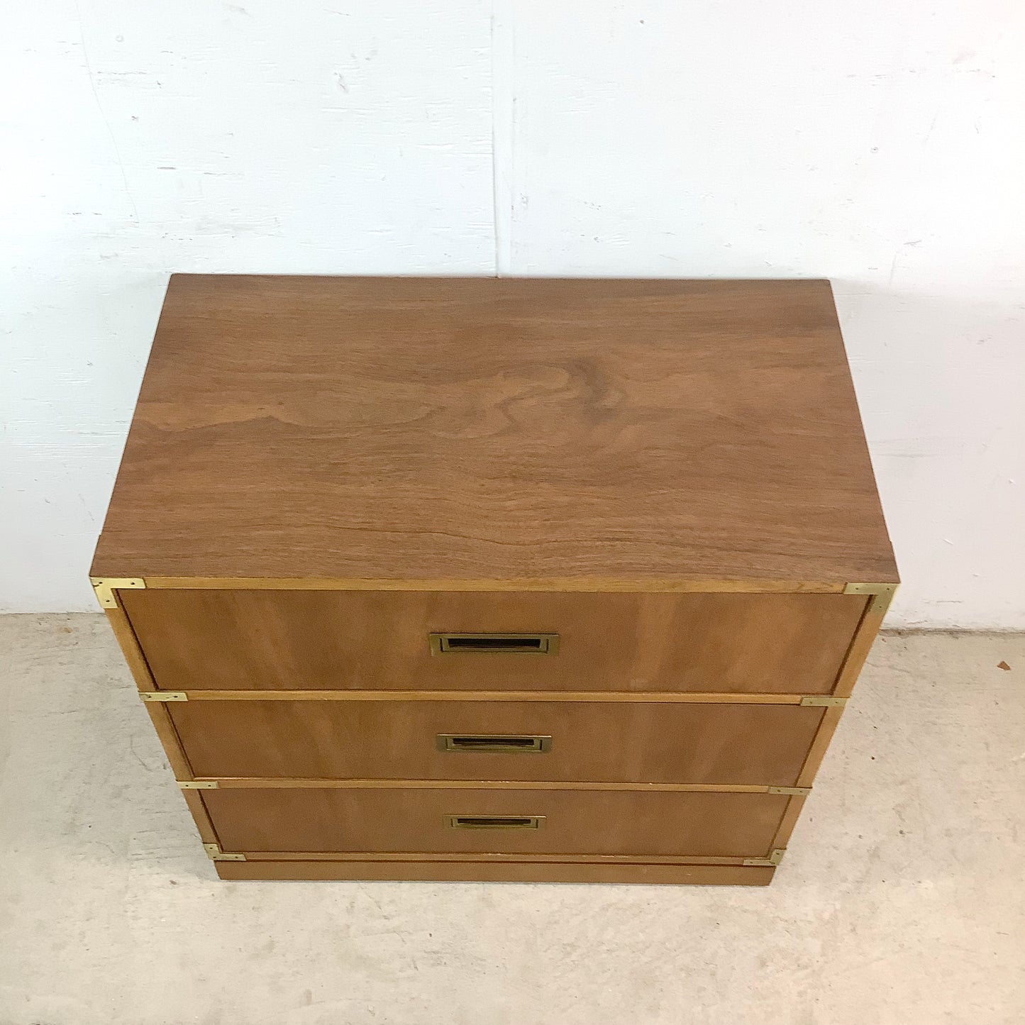 Vintage Three Drawer Campaign Dresser