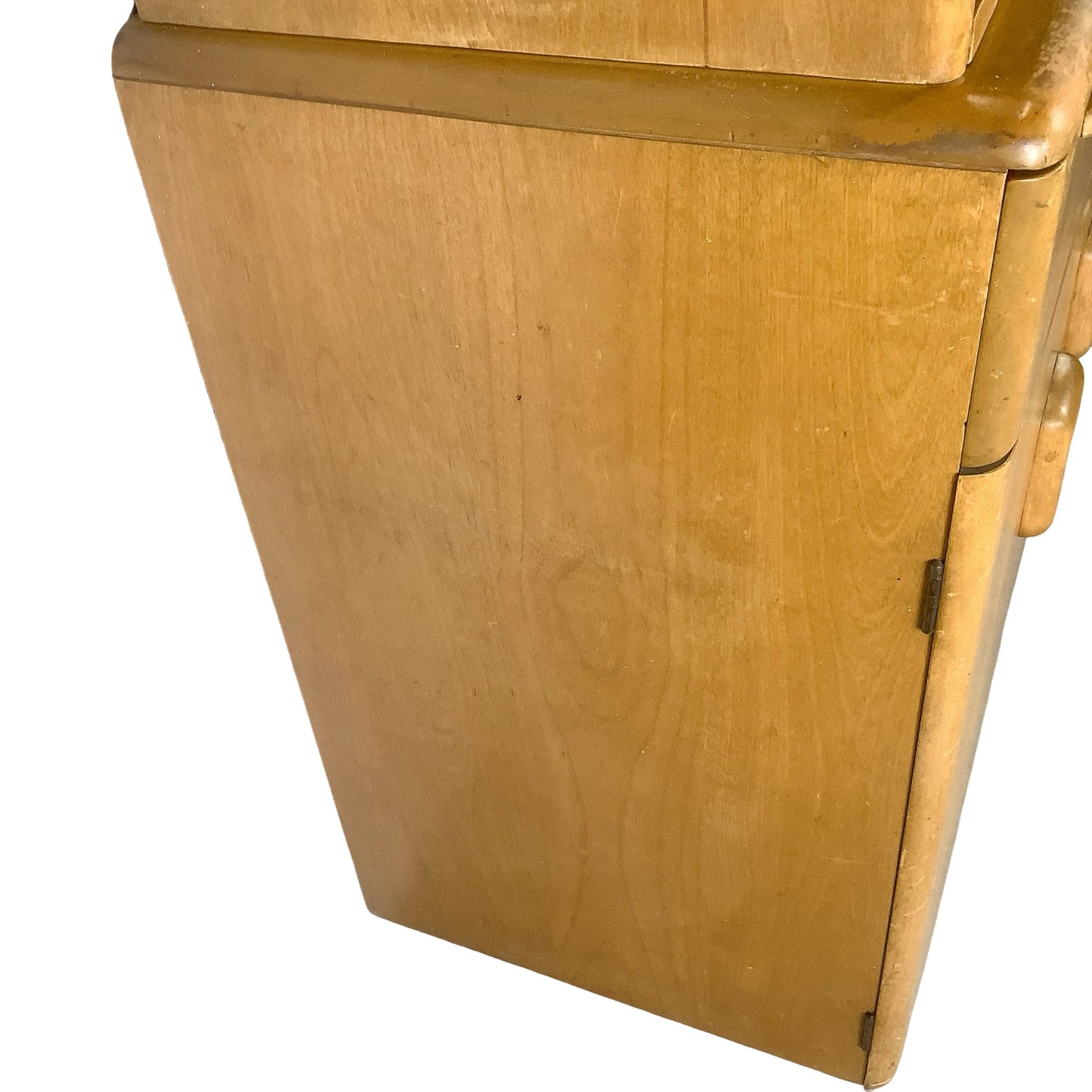Vintage Heywood-Wakefield Wheat Display Cabinet | Mid-Century Modern