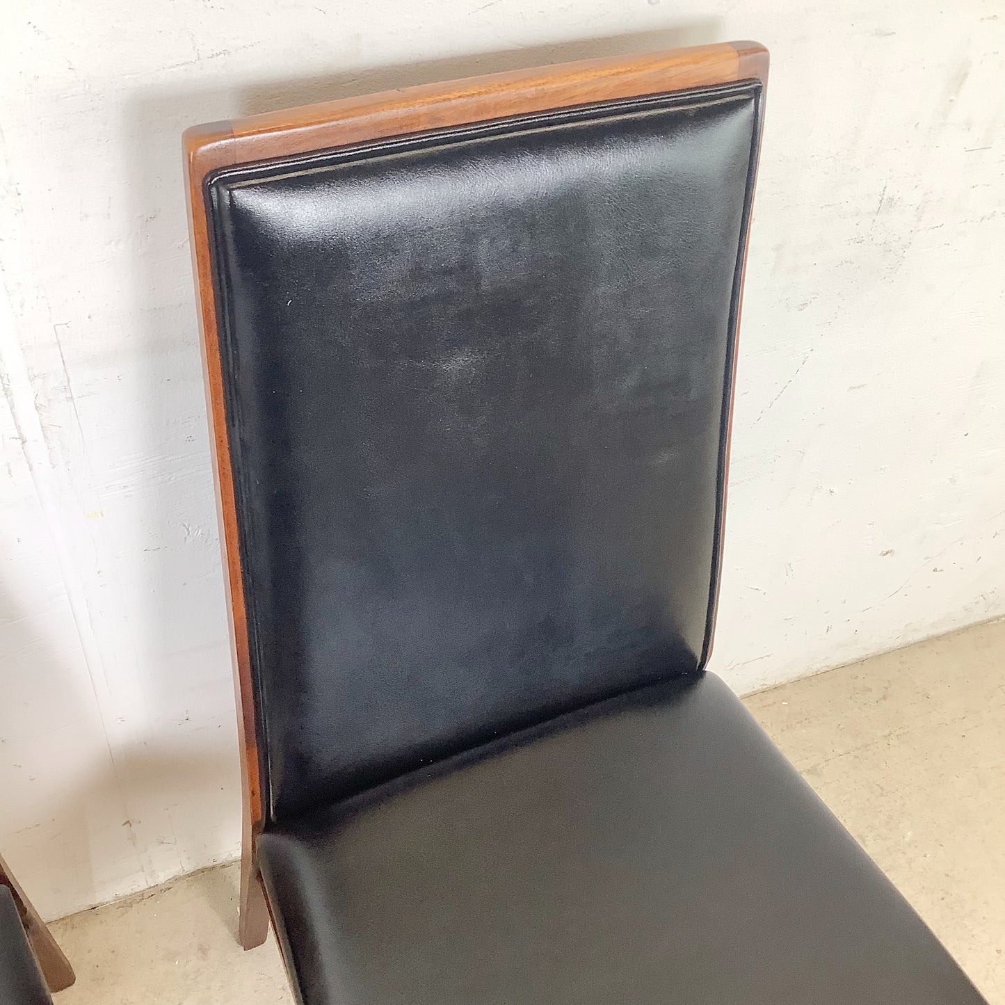 Set of Three Dillingham Furniture Walnut High-Back Dining Chairs