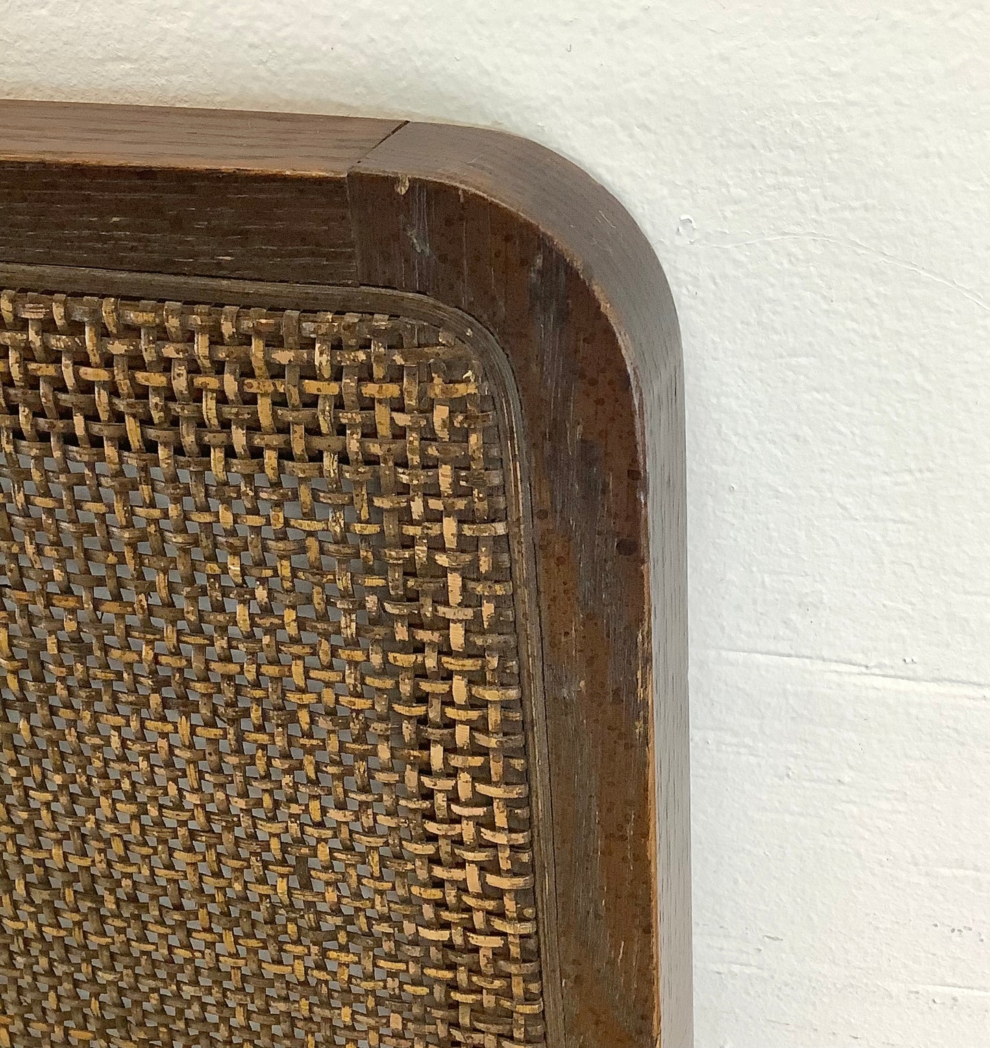 Mid-Century Cane Front Headboard- King Size