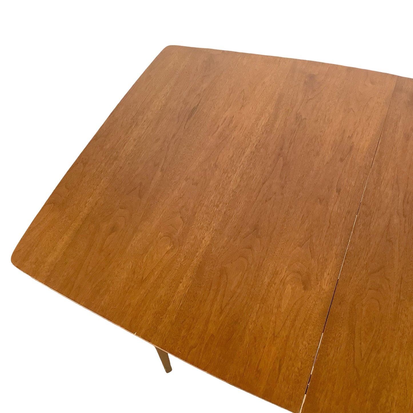 Mid-Century Walnut Spindle Trestle Dining Table w/ Leaves