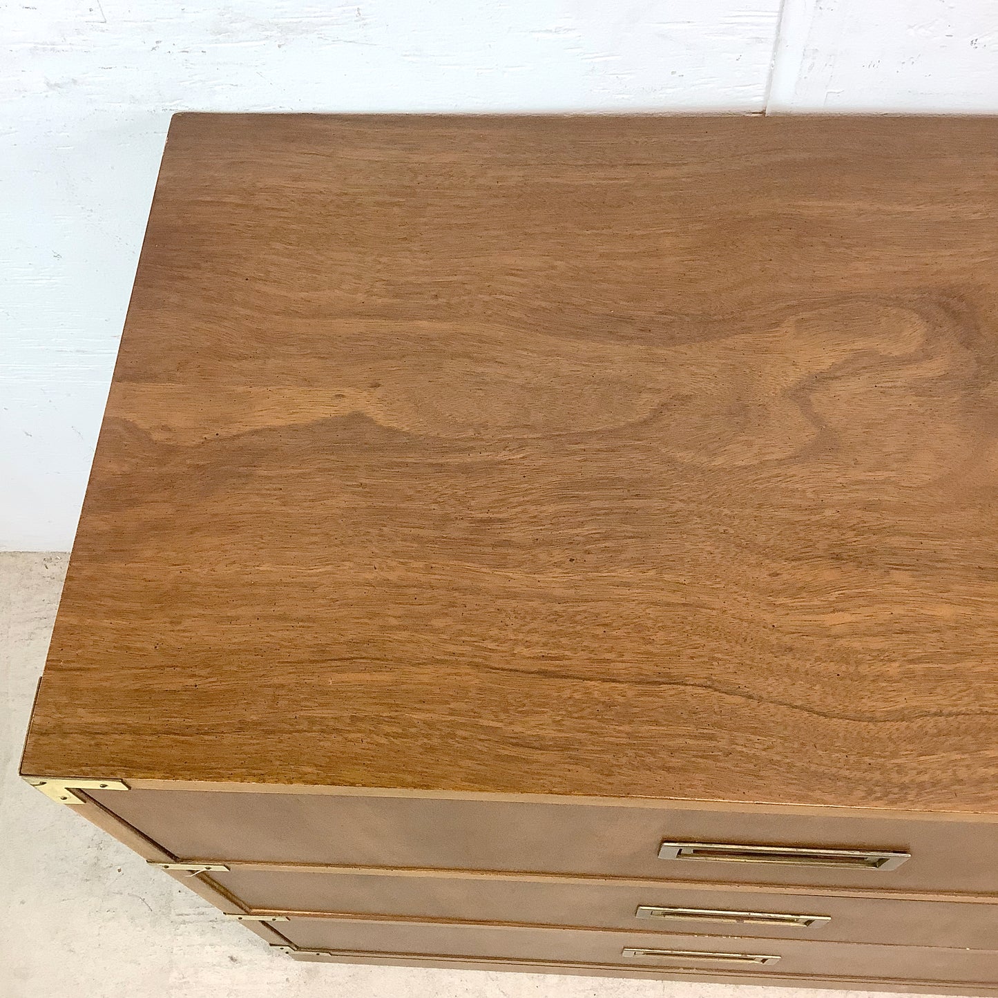 Vintage Three Drawer Campaign Dresser