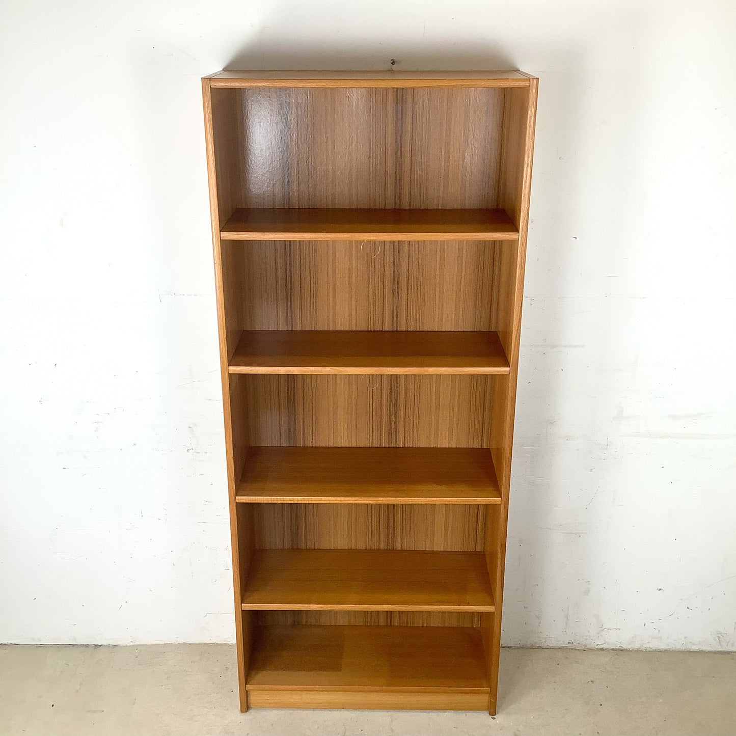 Vintage Scandinavian Modern Teak Open Bookcase