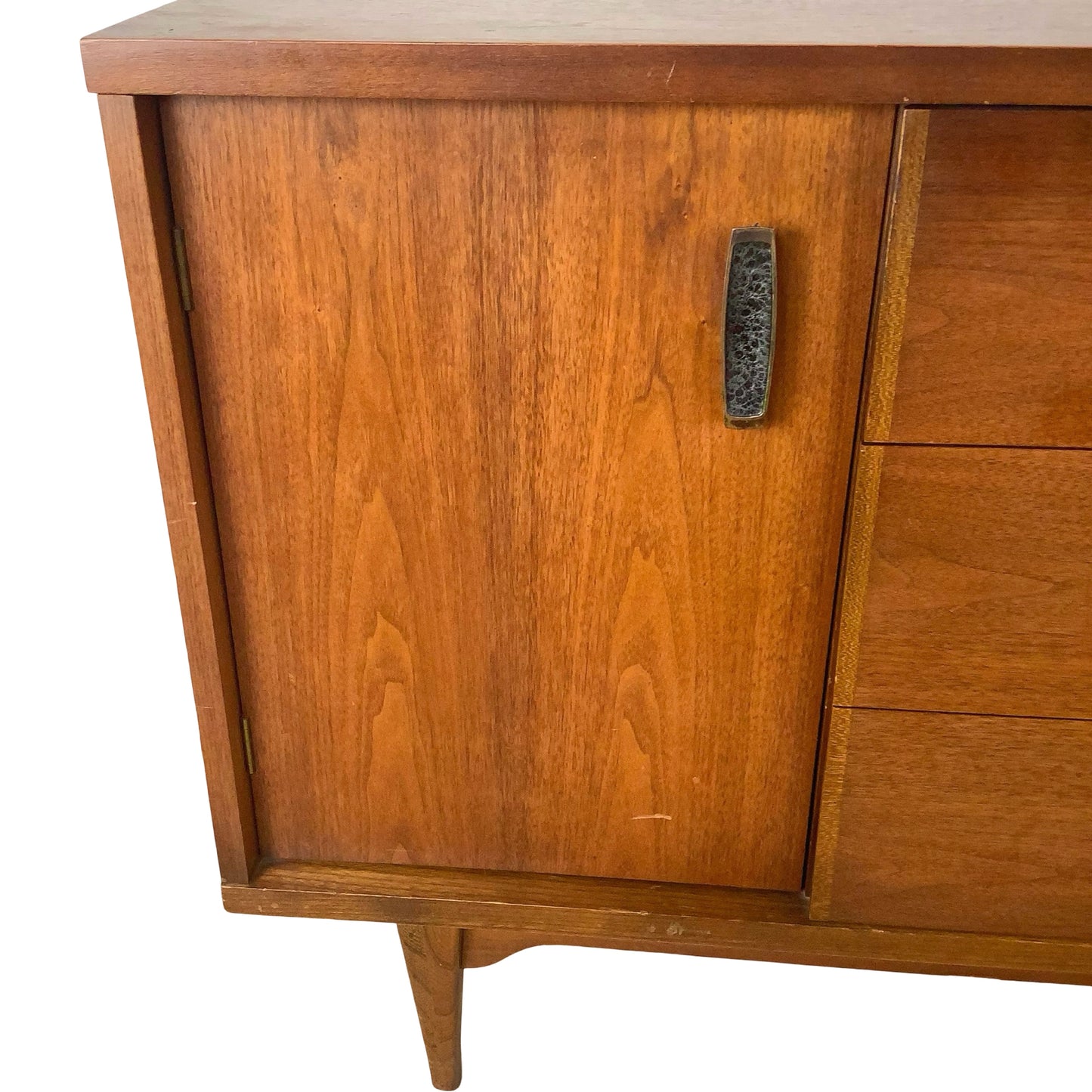 Mid-Century Walnut Sideboard Credenza Cabinet