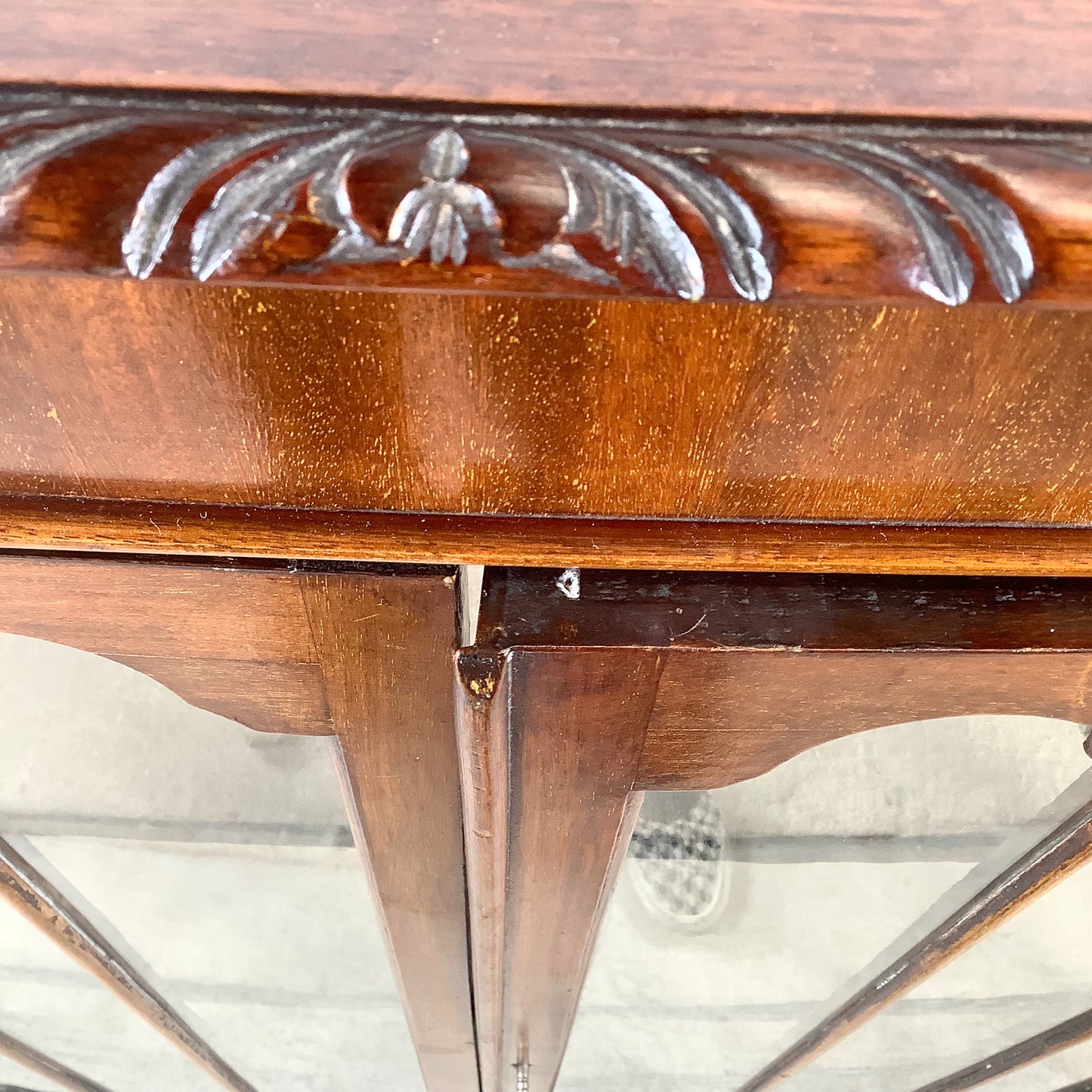 Early 20th Century Mahogany Chippendale Revival Display Cabinet