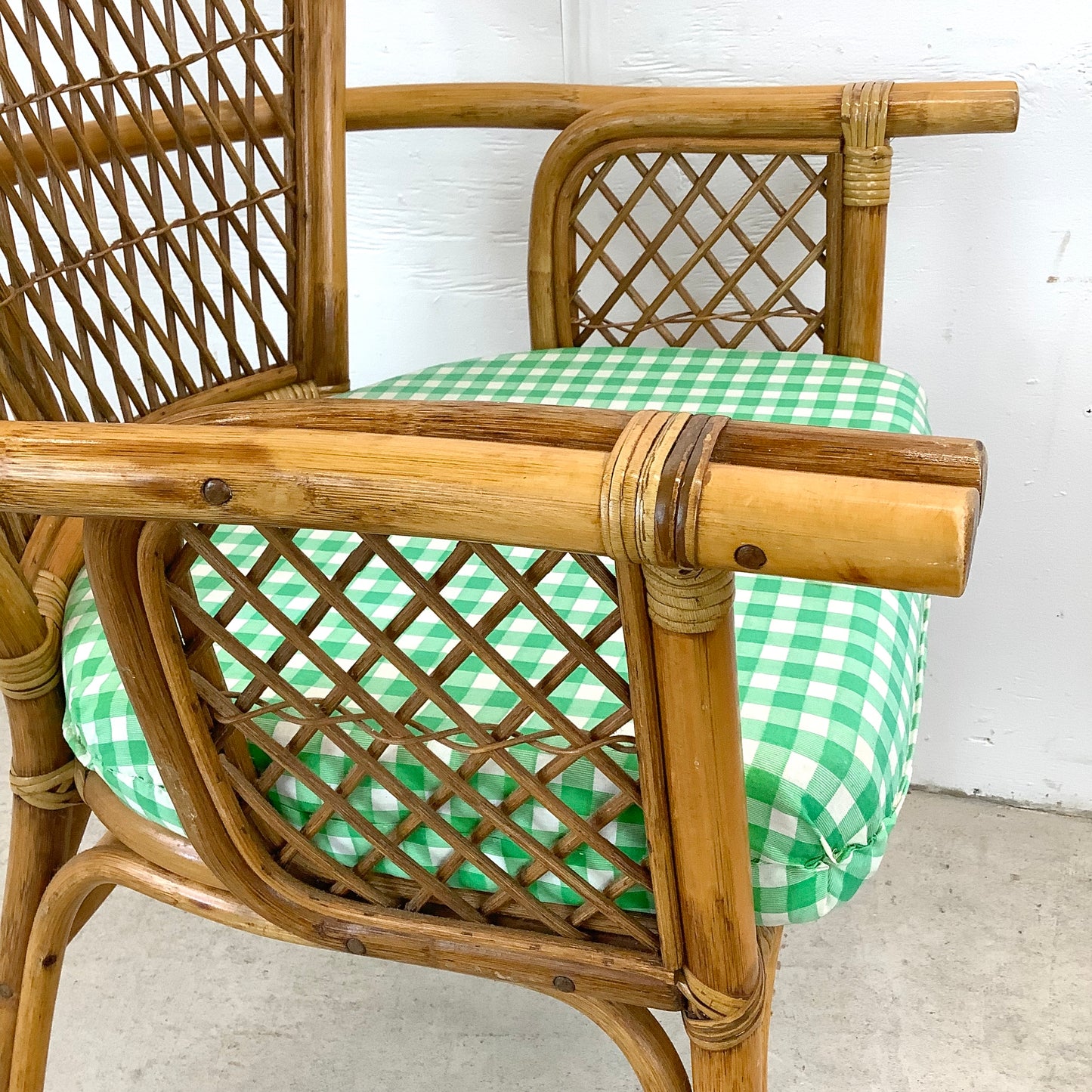 Vintage Coastal Rattan Armchair