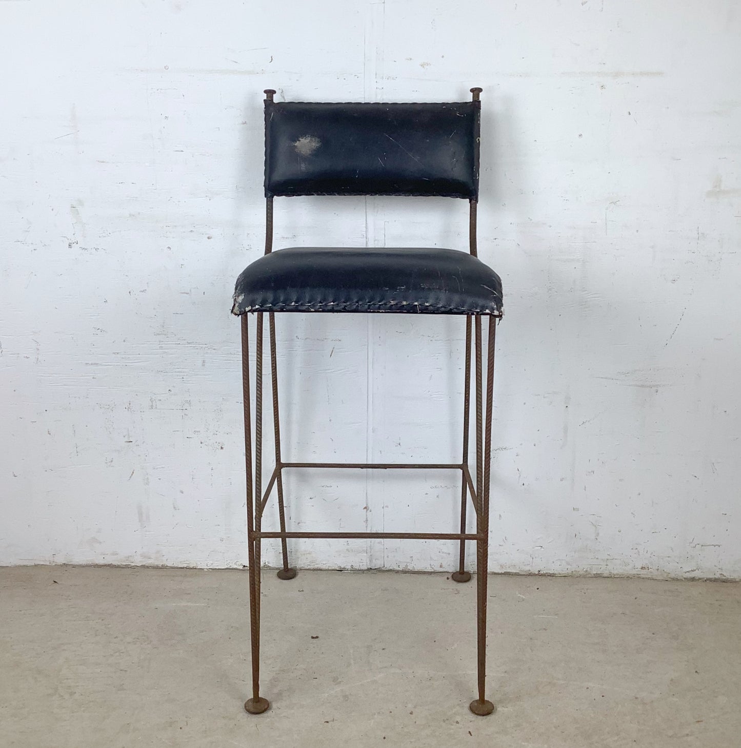 Mid-Century Studio-Made Sculptural Iron Stool