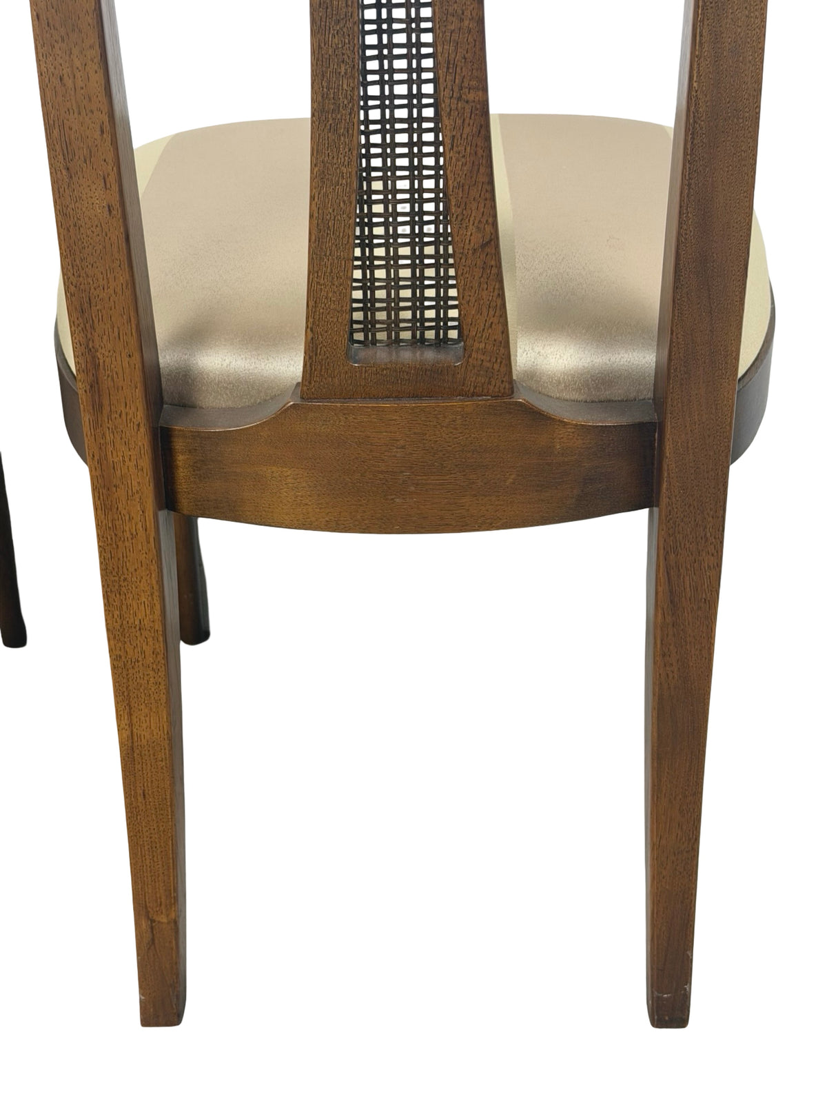 Pair of Vintage Mid-Century Modern High-Back Cane Dining Chairs, Stamped Denmark