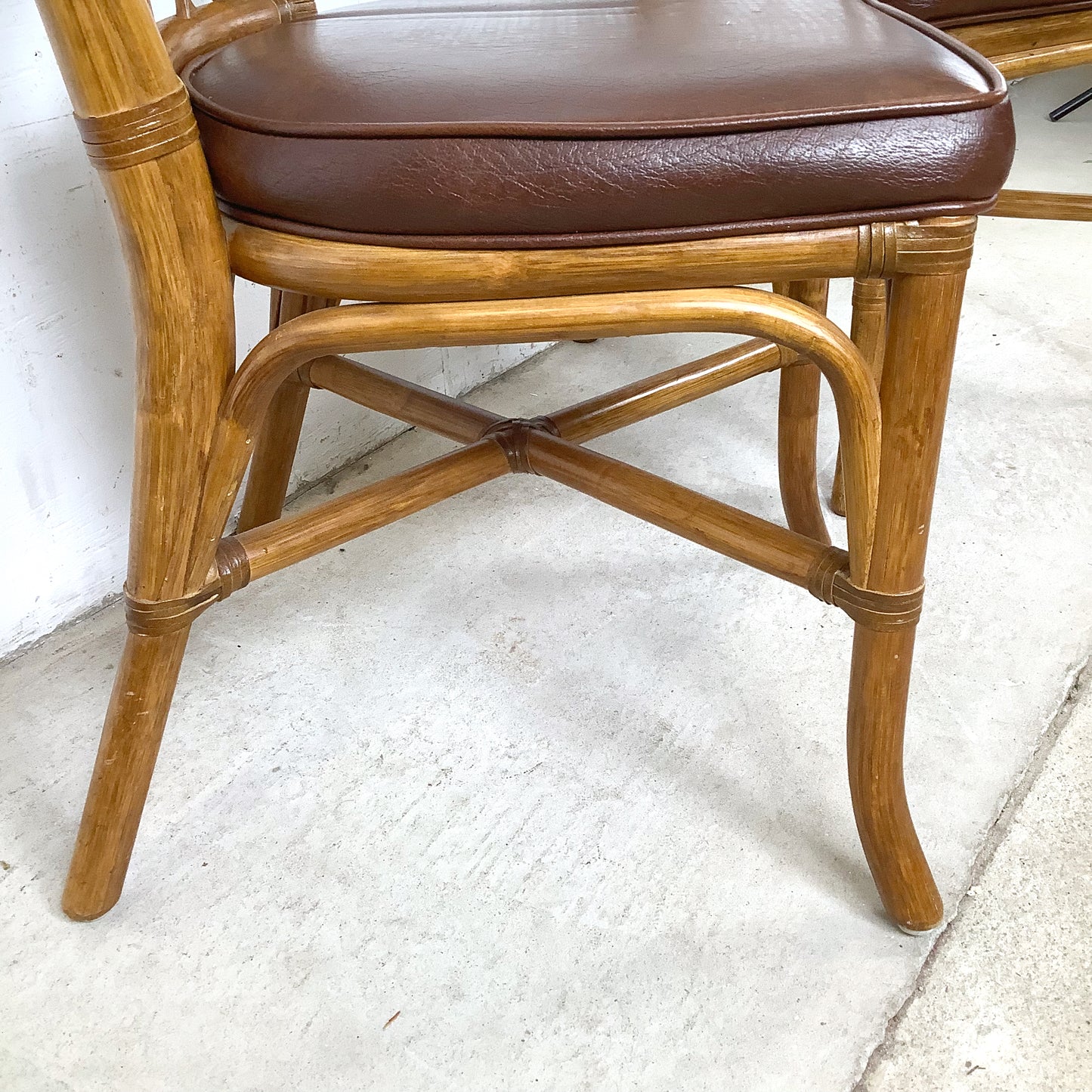 Set of Four Vintage Rattan Dining Chairs