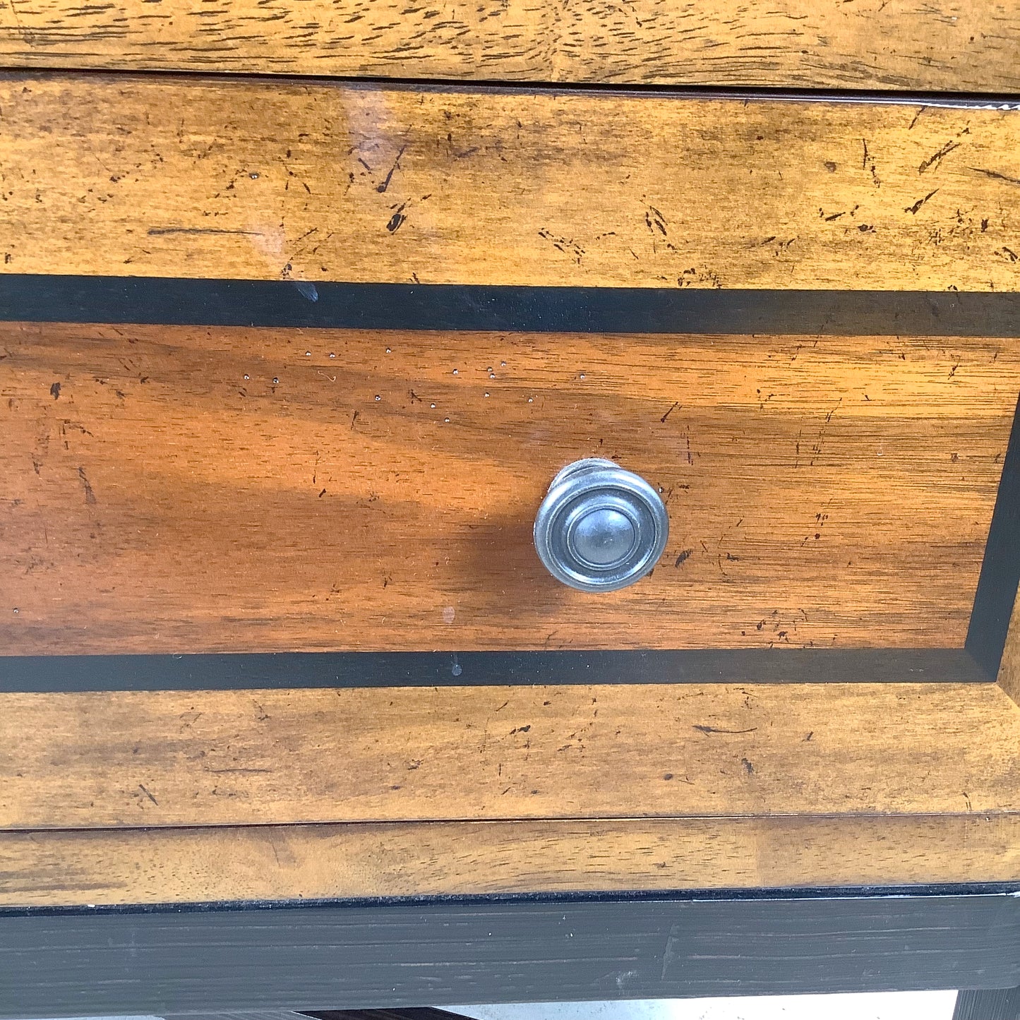 Transitional Two-Drawer Dresser With X Base