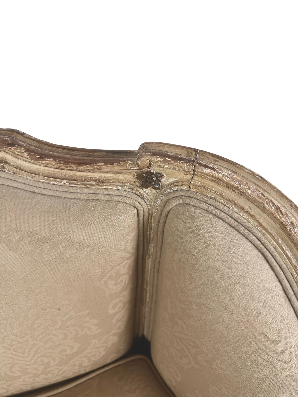 Vintage Louis XV Revival Carved Giltwood Upholstered Settee