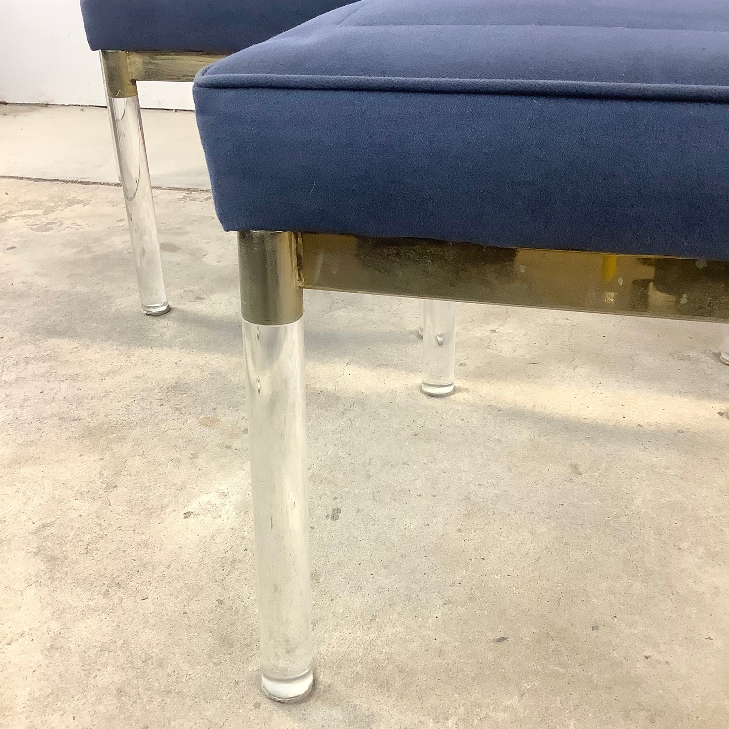 Vintage Modern Dining Chairs w/ Lucite Legs by Charles Hollis Jones- Six