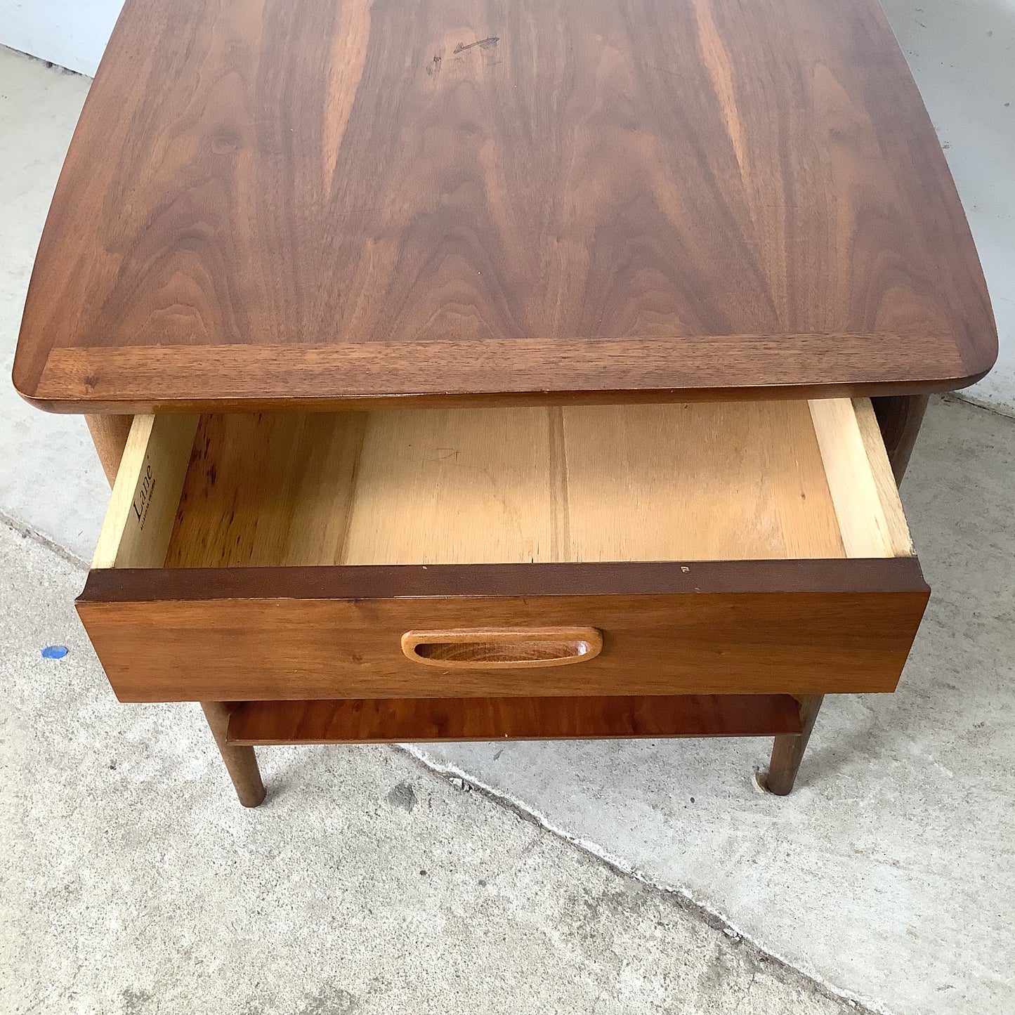 Lane Perception Walnut End Table | Two-Tier | 1960s