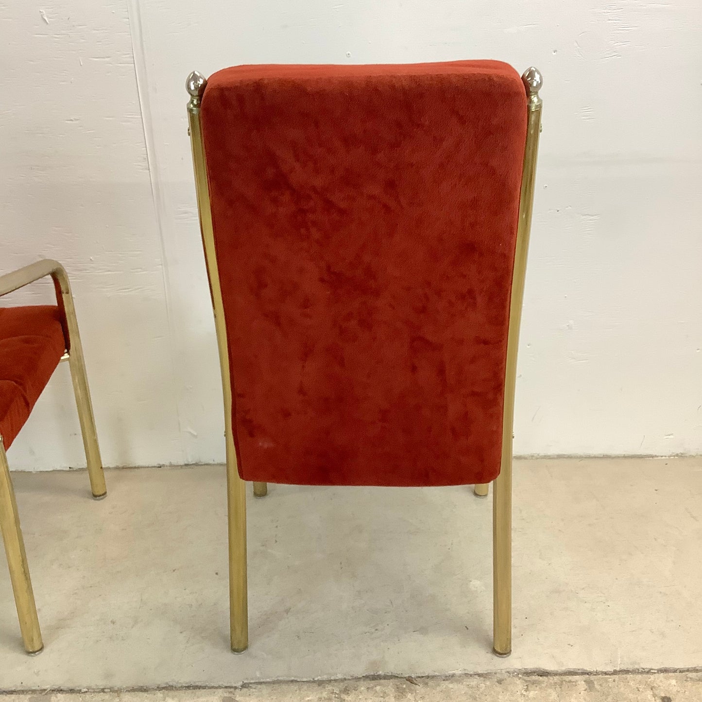 Vintage Modern Highback Red Dining Chairs by Chromcraft- Set of Six