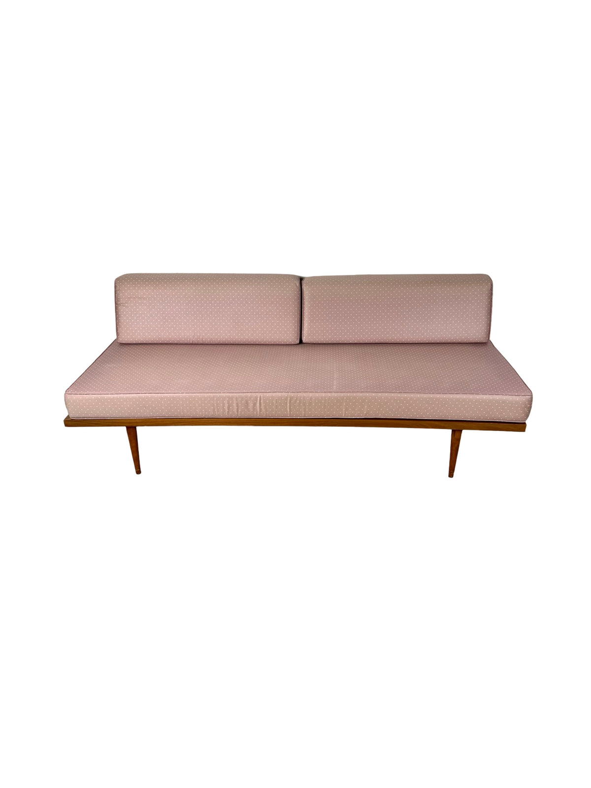 Vintage Mid-Century Modern Pink Platform Sofa & Daybed